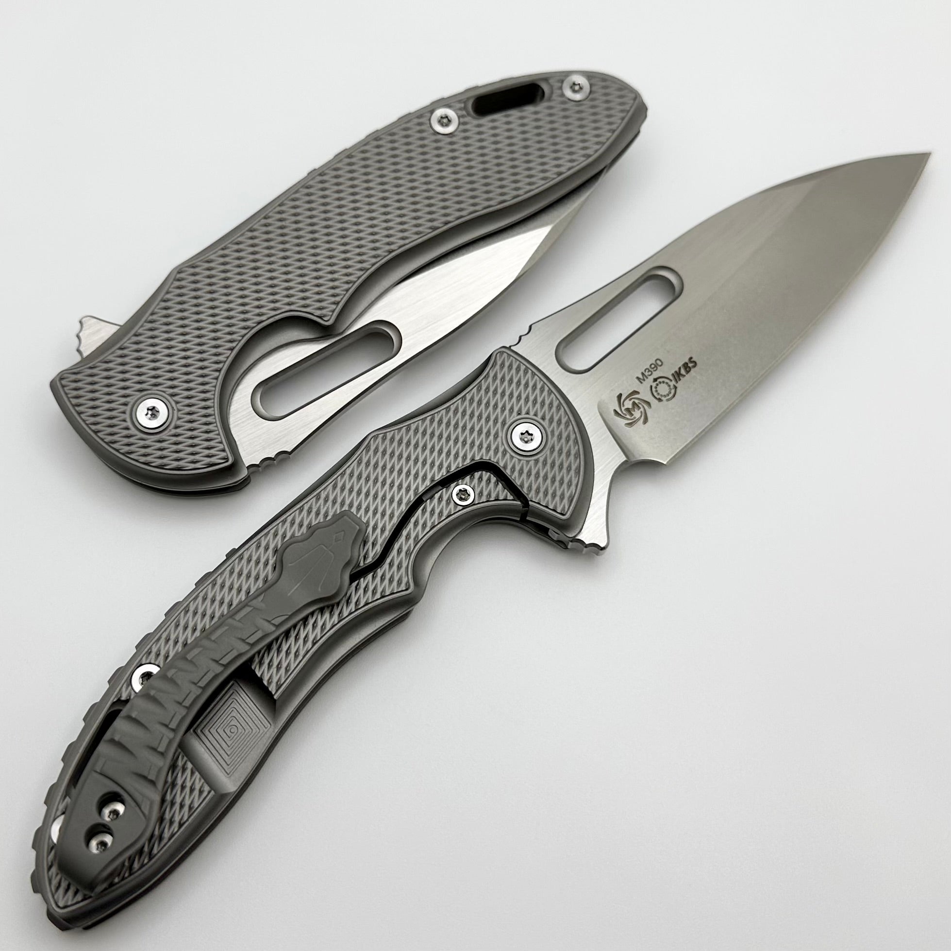 Mechforce Knives Sentry Rick Lala Collab Diamond Plate Titanium & M390