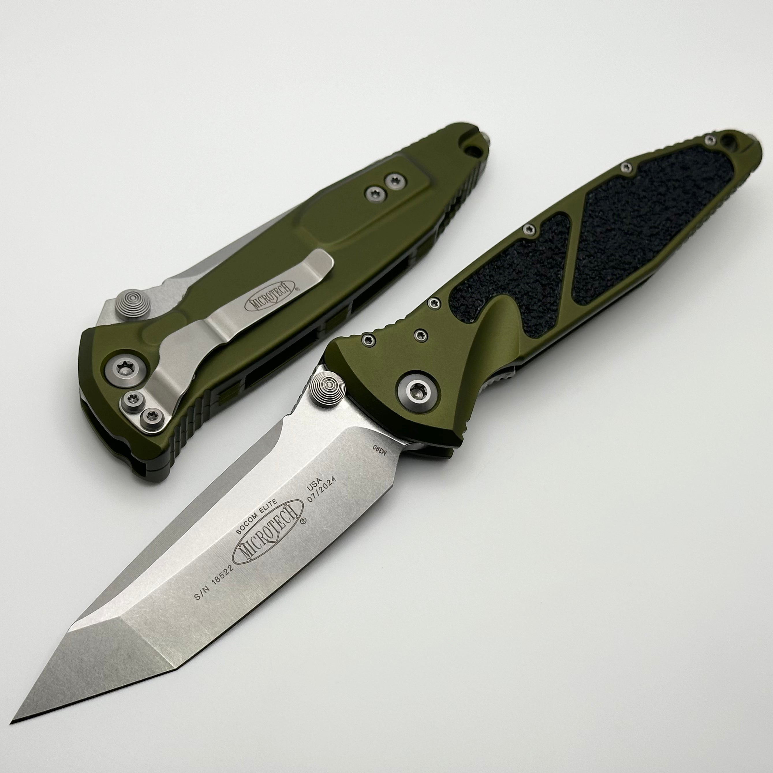 Microtech Socom Elite Tanto M/A OD Green Stonewash Standard 161-10OD