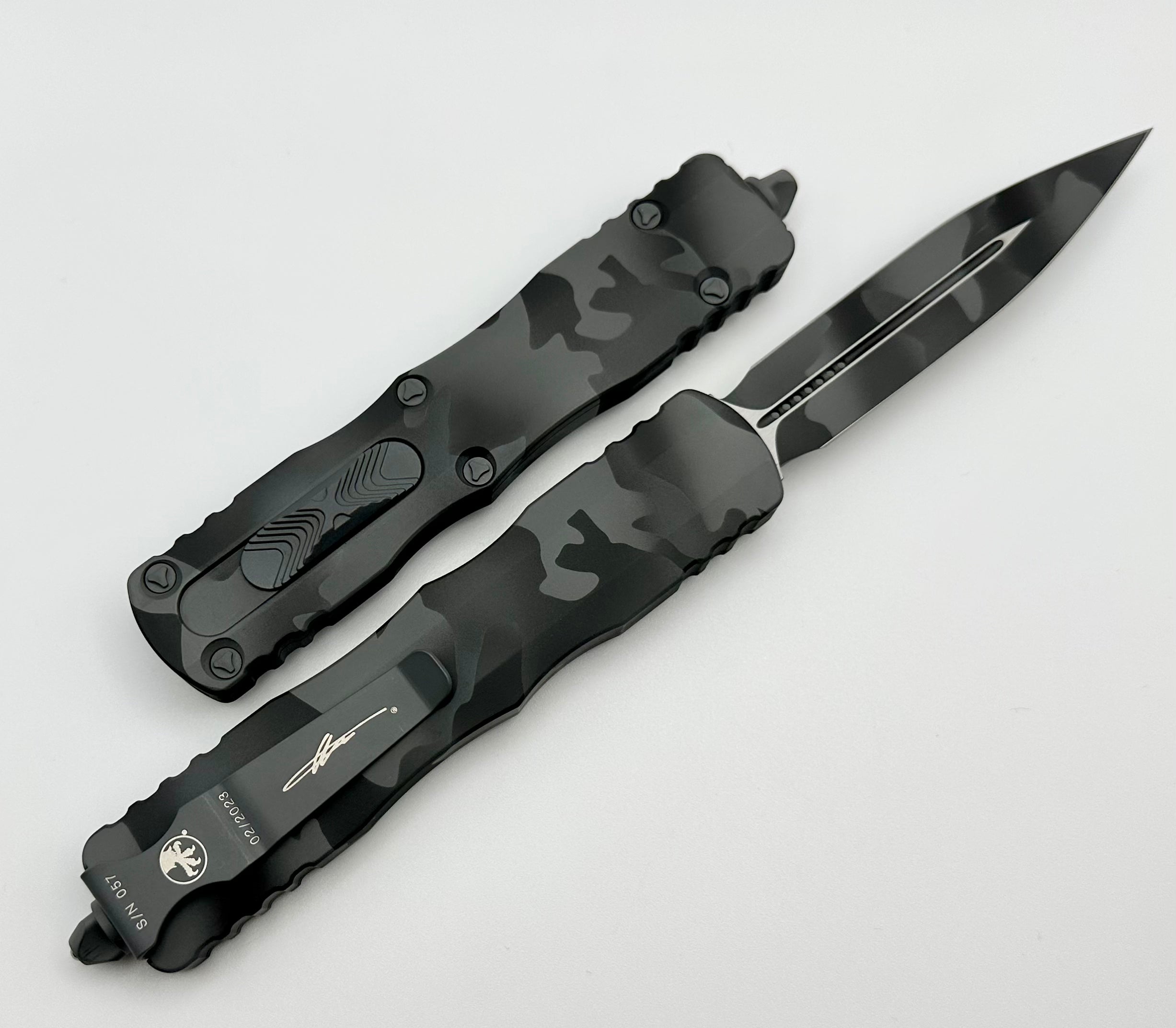 Microtech Dirac Delta Urban Camo Double Edge 227-1UCS