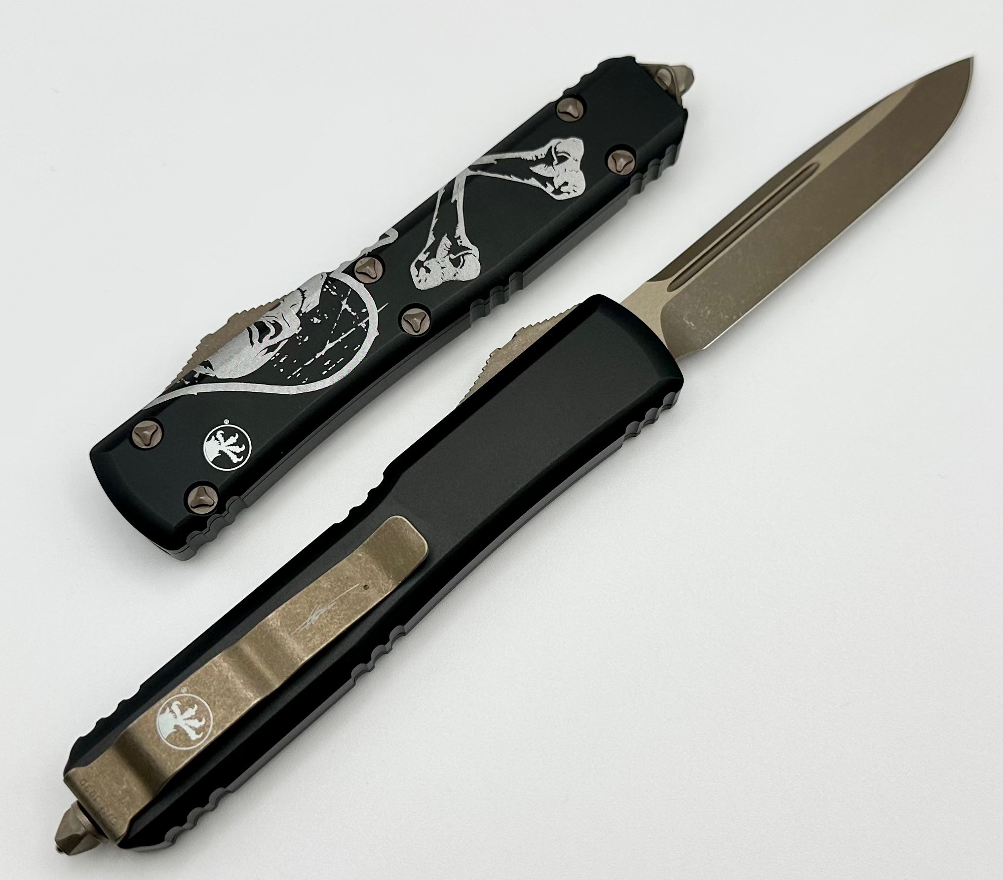 Microtech Ultratech S/E Bronze Apocalyptic Standard Death Card Signature Series 121-13DCS