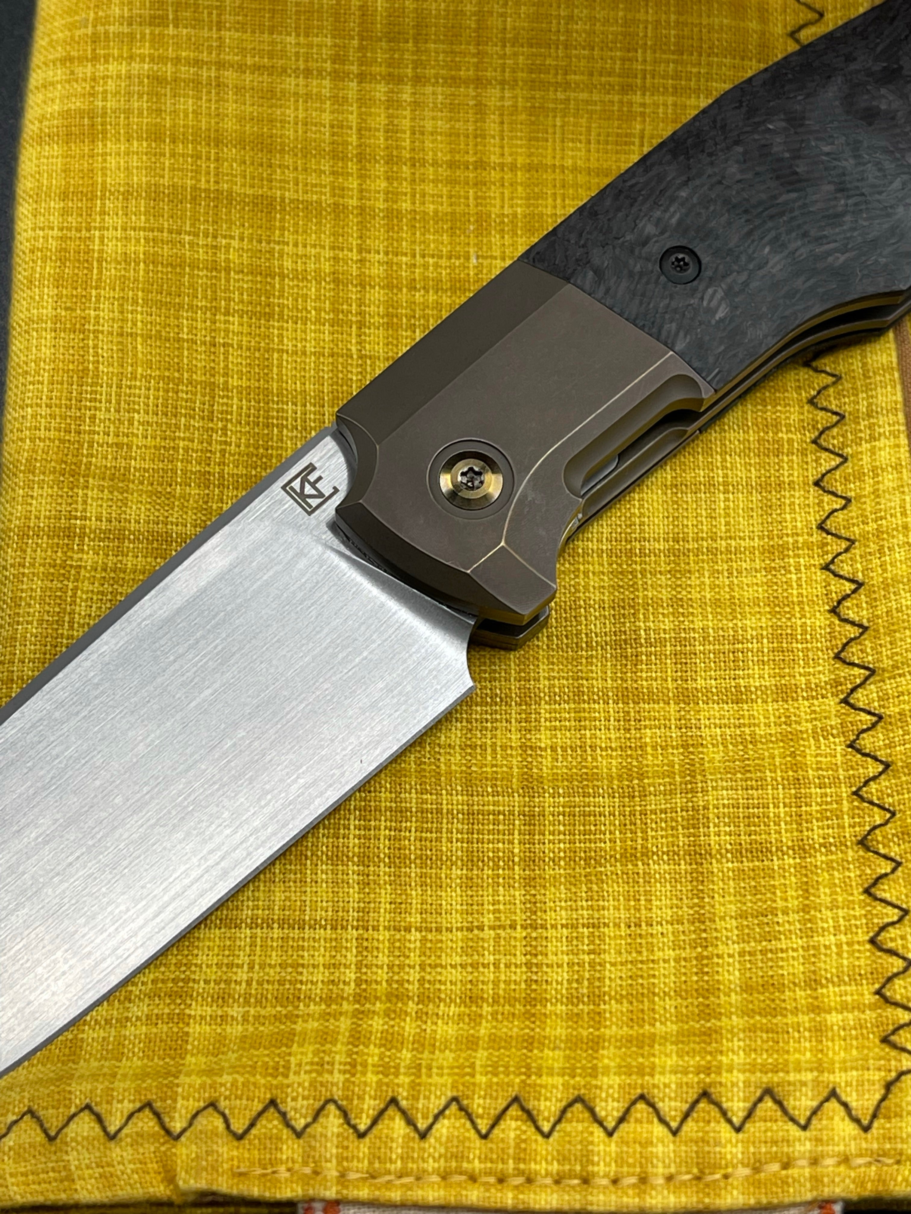 Custom Knife Factory FIF20 Bronze Bolster with Carbon Fiber