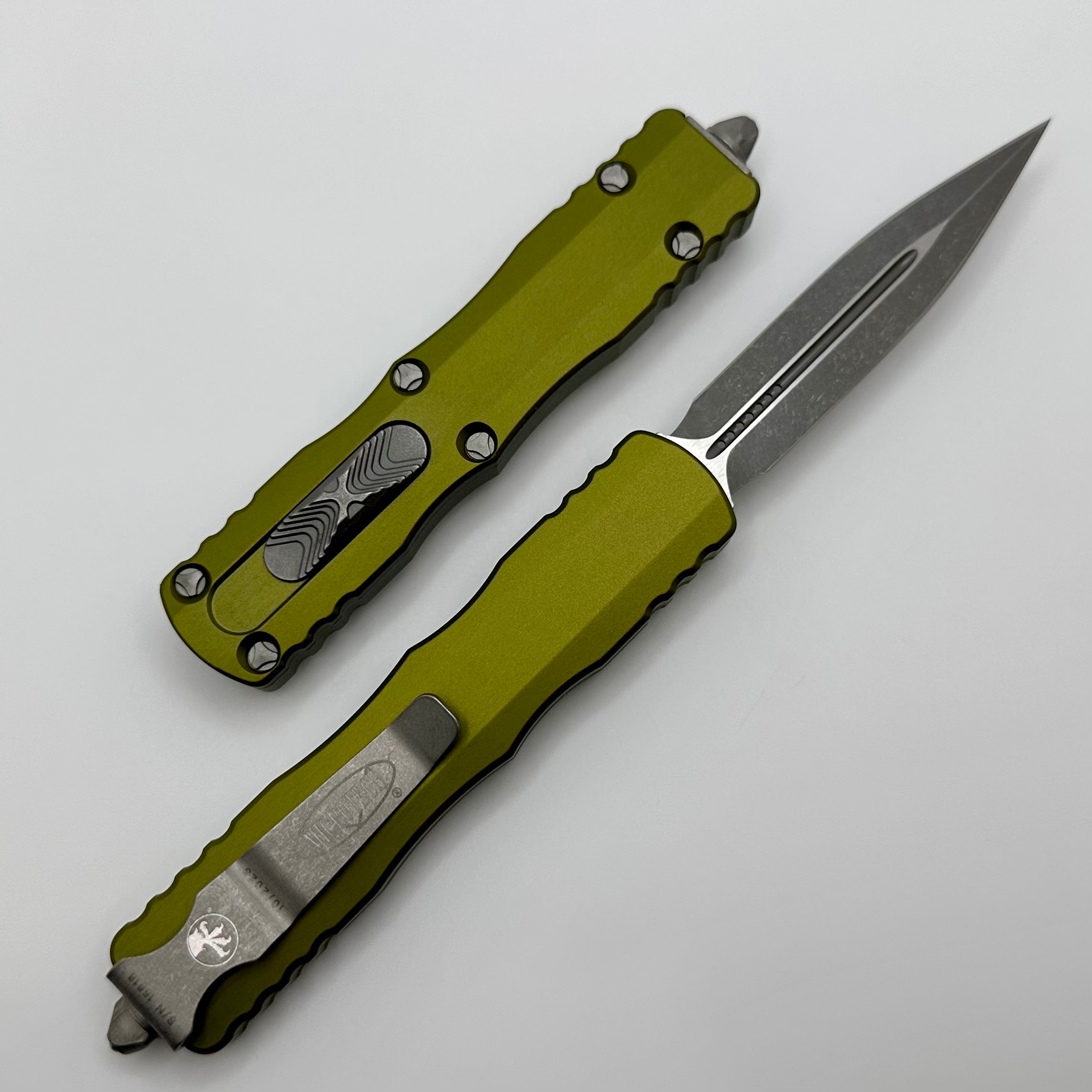 Microtech Dirac Double Edge Apocalyptic Standard & OD Green 225-10APOD