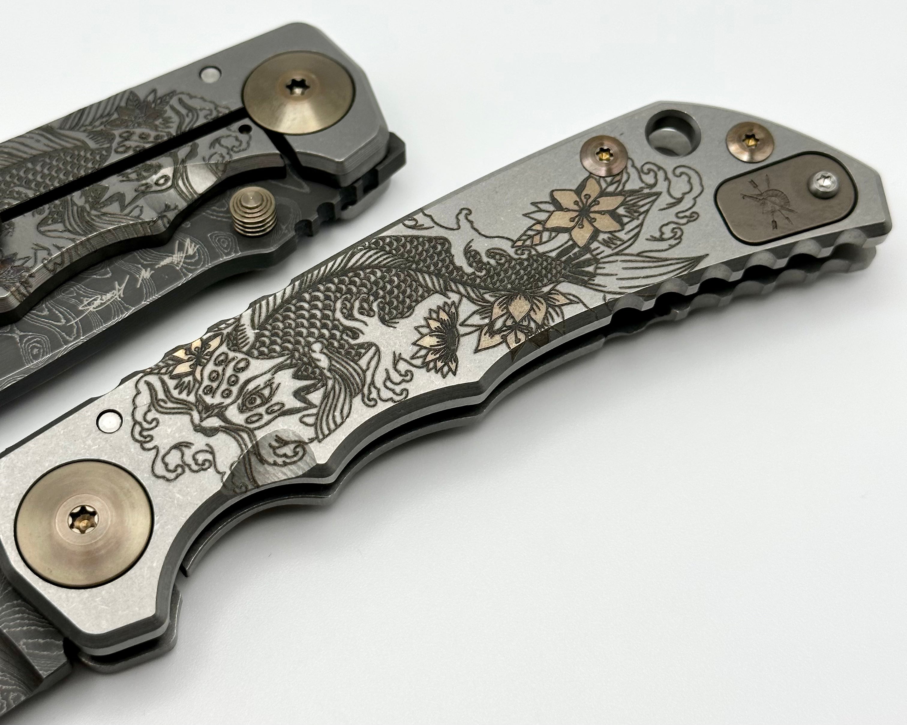 Spartan Blades Harsey Folder 2022 Special Edition Koi Fish w/ Damascus