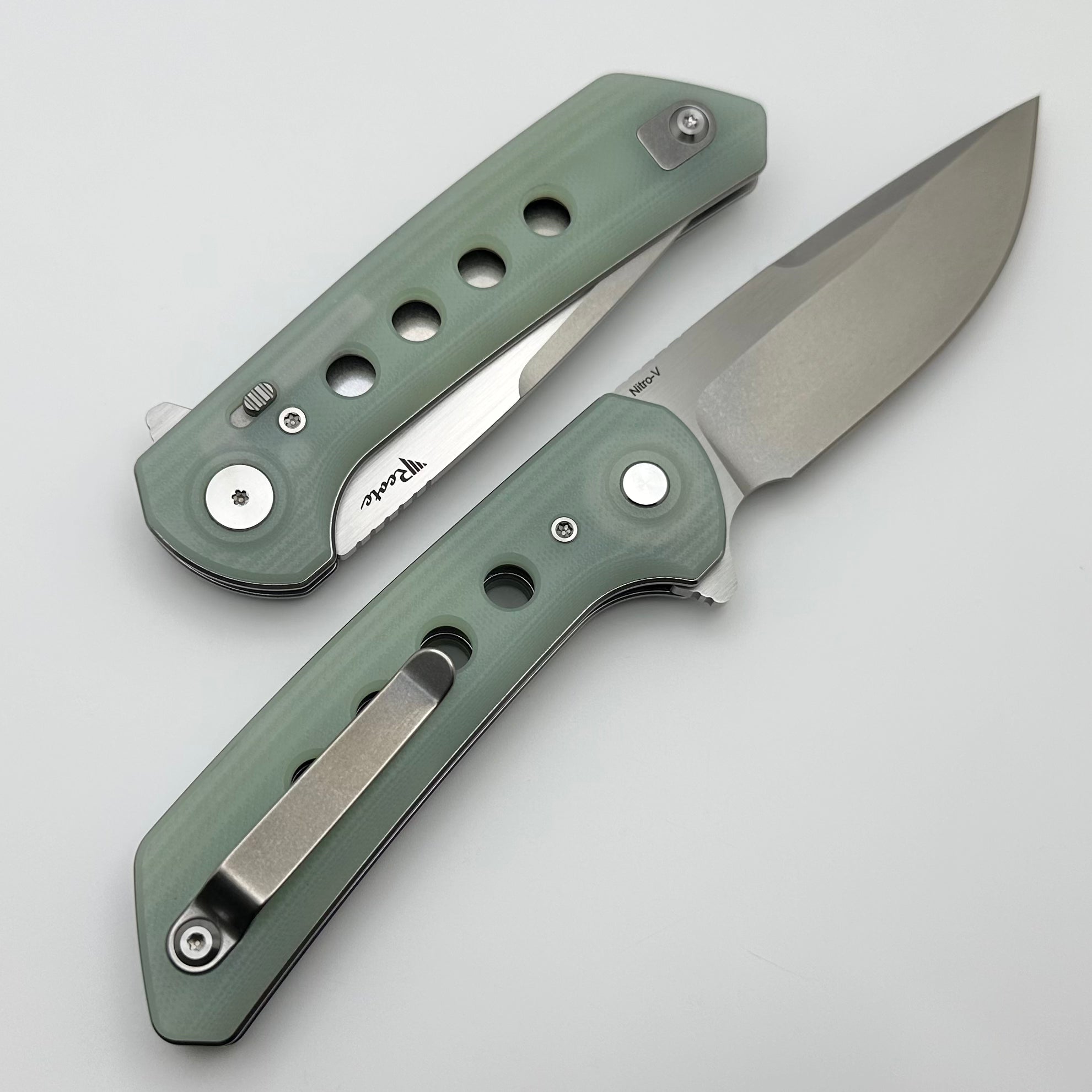 Reate Knives PL-XF Jade G-10 Handles & Stonewash Nitro-V