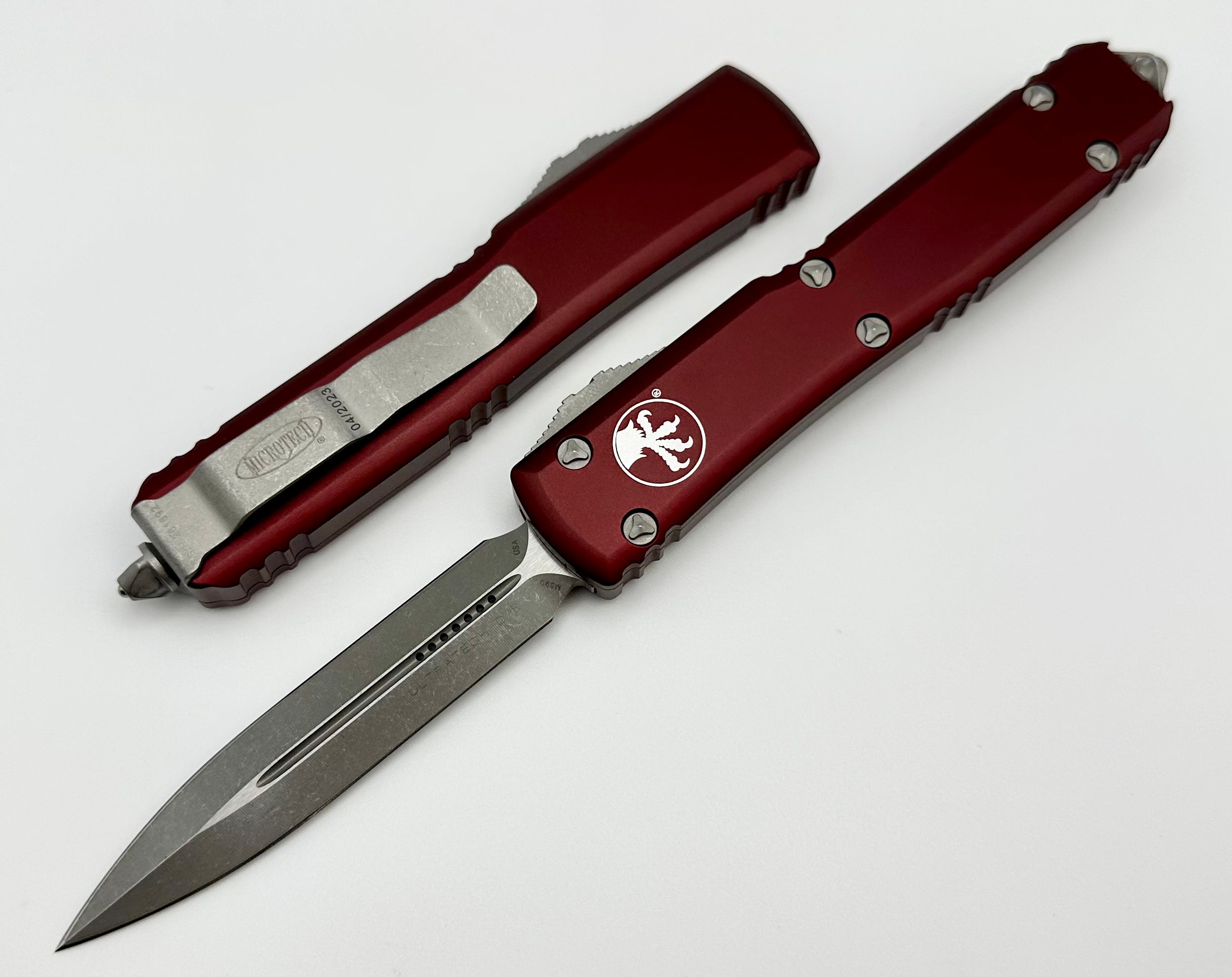 Microtech Ultratech Double Edge Apocalyptic Standard & Merlot 122-10APMR