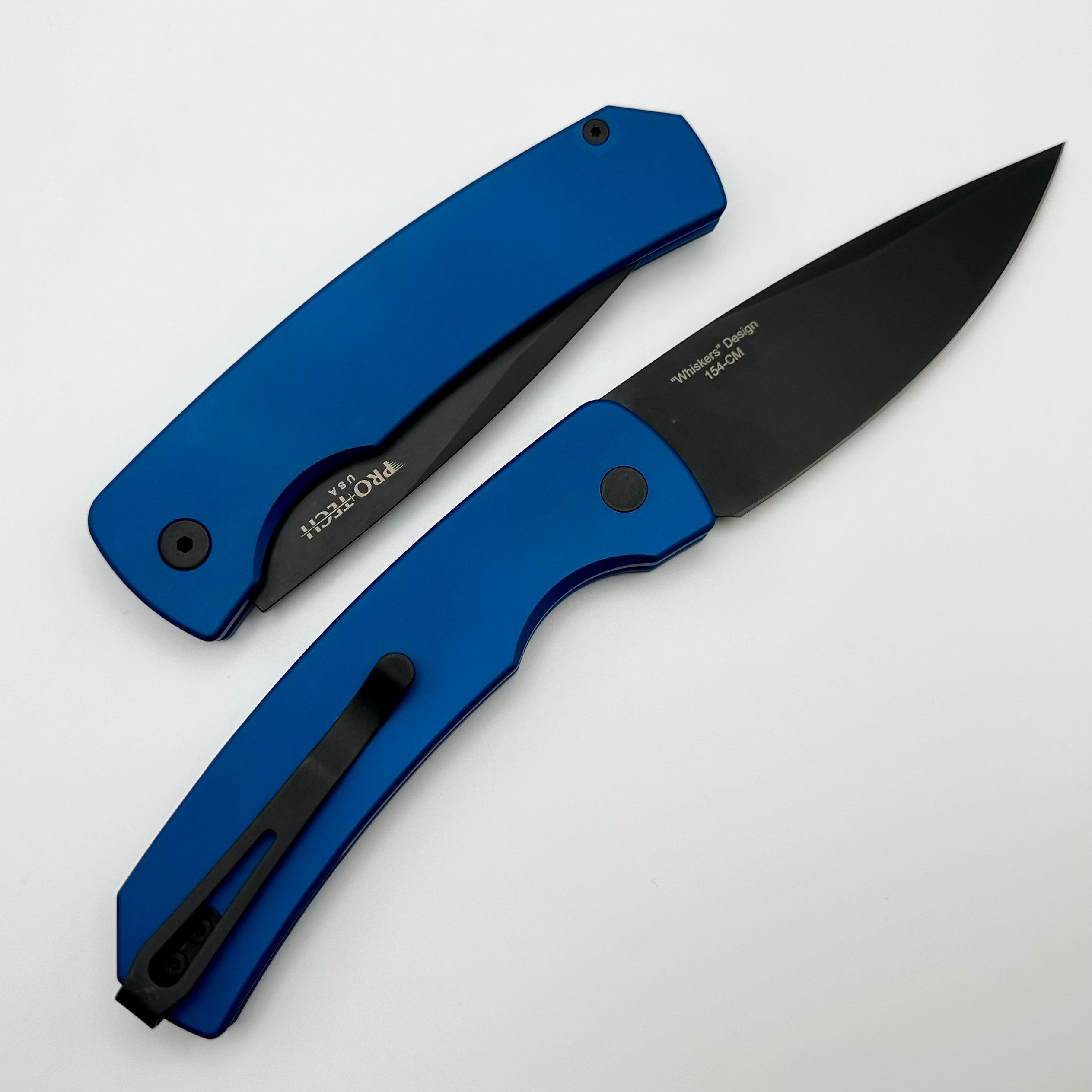 Pro-Tech Magic 2 Whiskers Blue Handle w/ DLC 154-CM M2603-BLUE