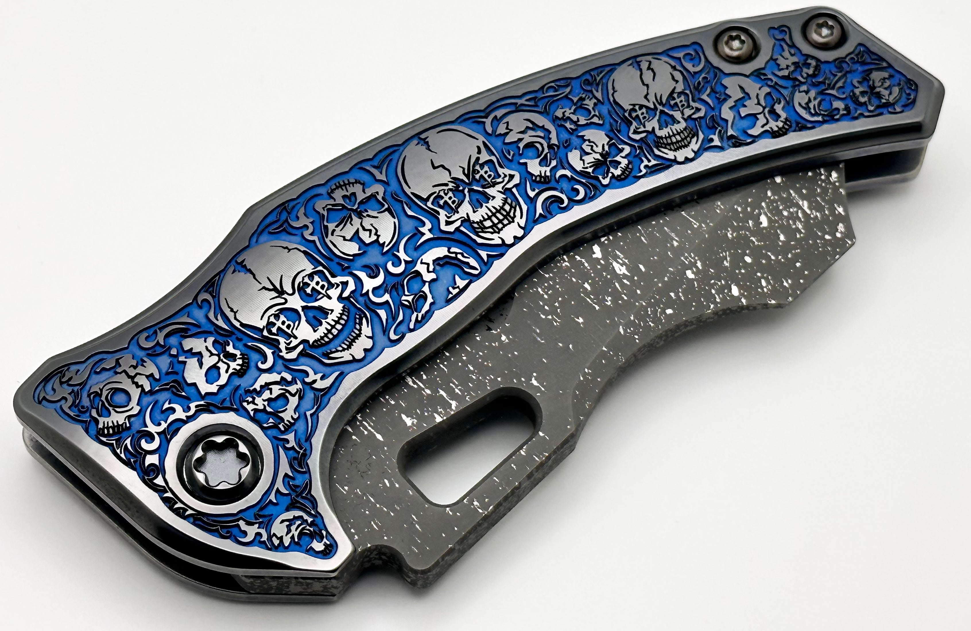 Borka Blades Mike Bond Shylock Blue/Black Hula Skulls & Guru Compound Grind