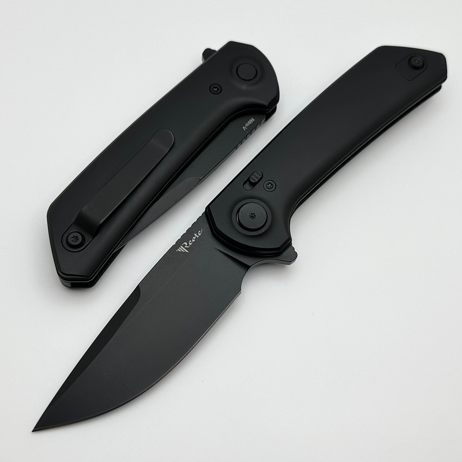 Reate Knives PL-XF Black Aluminum Handles & PVD Nitro-V