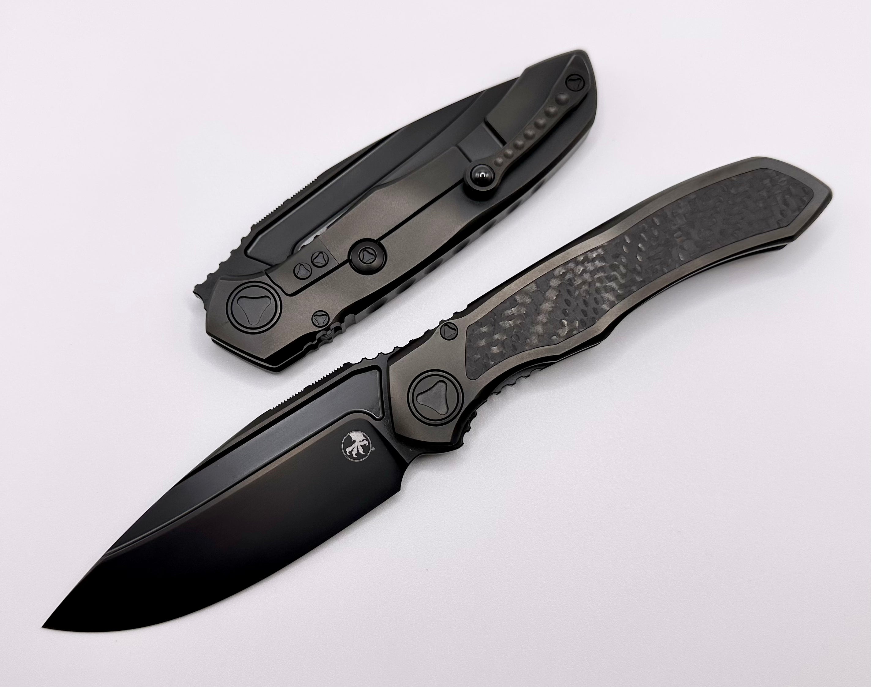 Microtech ANAX Titanium DLC & Carbon Fiber Inlay 190C-1DLCTCFITI