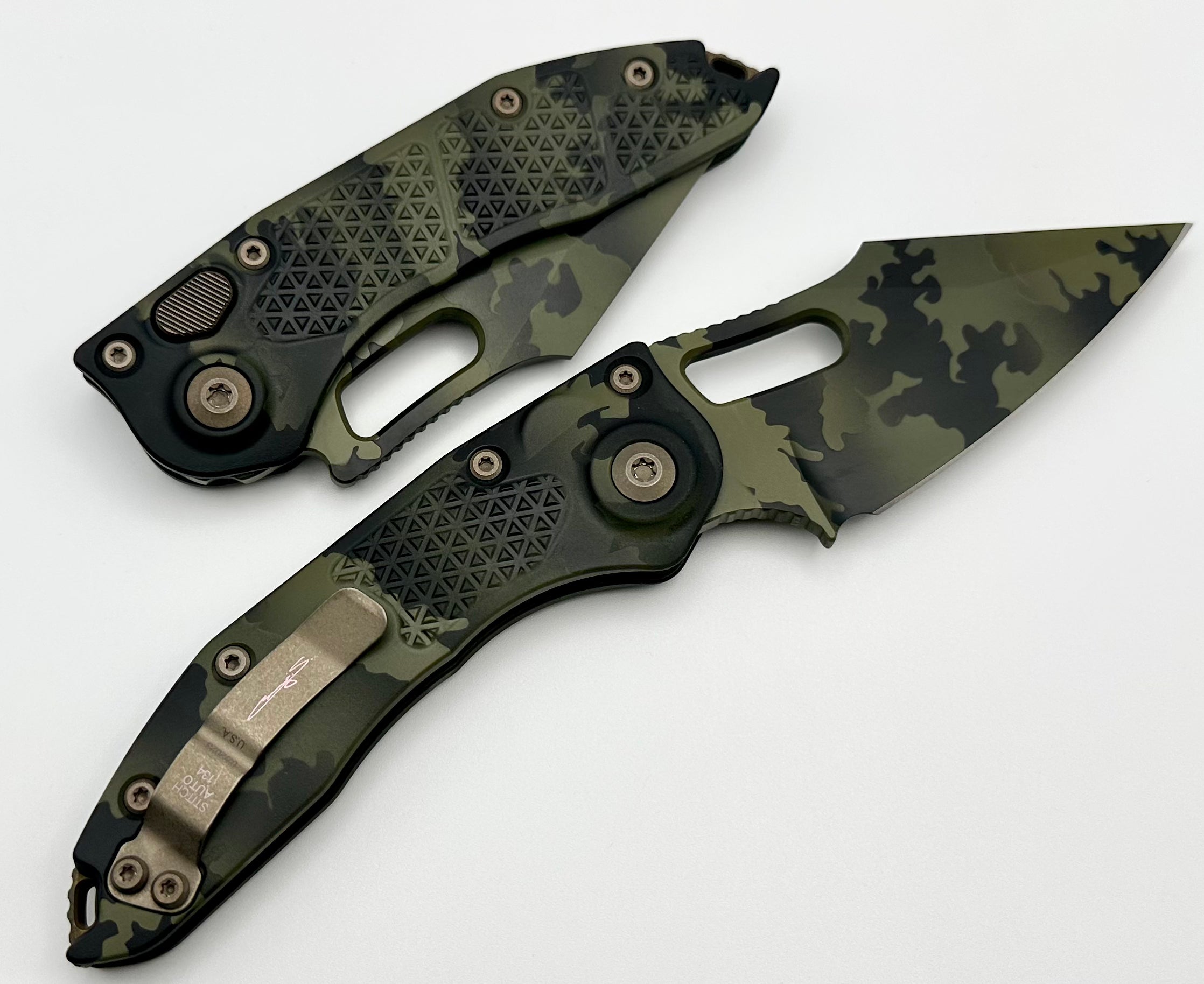 Microtech Borka Stitch Olive Camo 169-1OCS ONE PER HOUSEHOLD