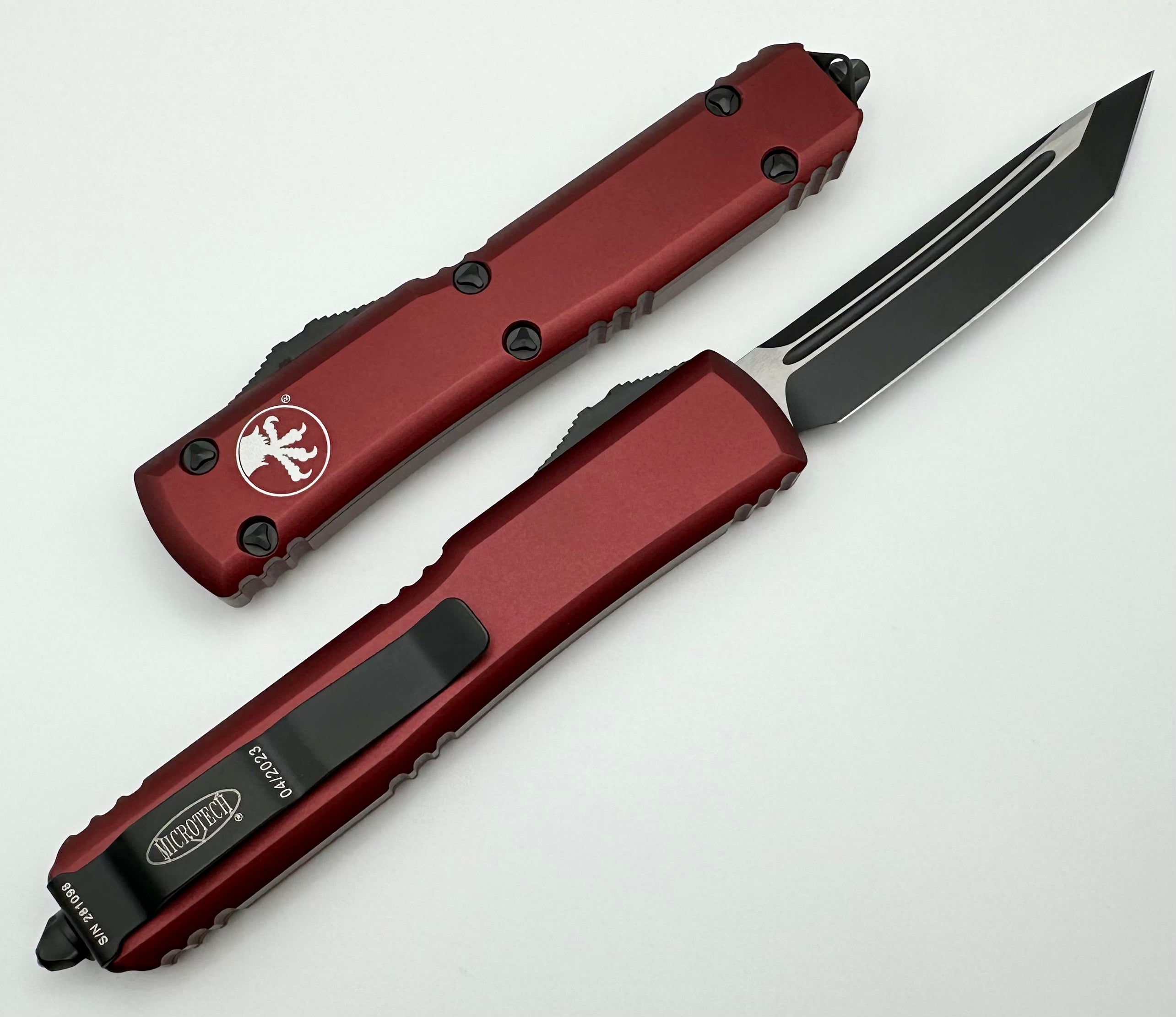 Microtech Ultratech Tanto Edge Black Standard & Merlot 123-1MR