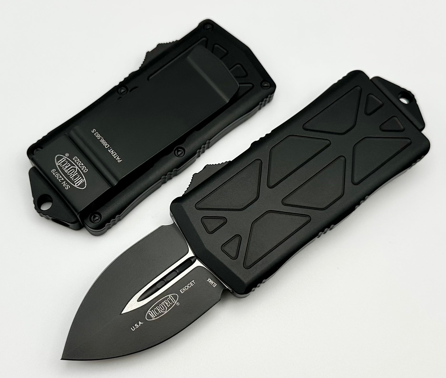 Microtech Exocet Black Tactical Standard 157-1T