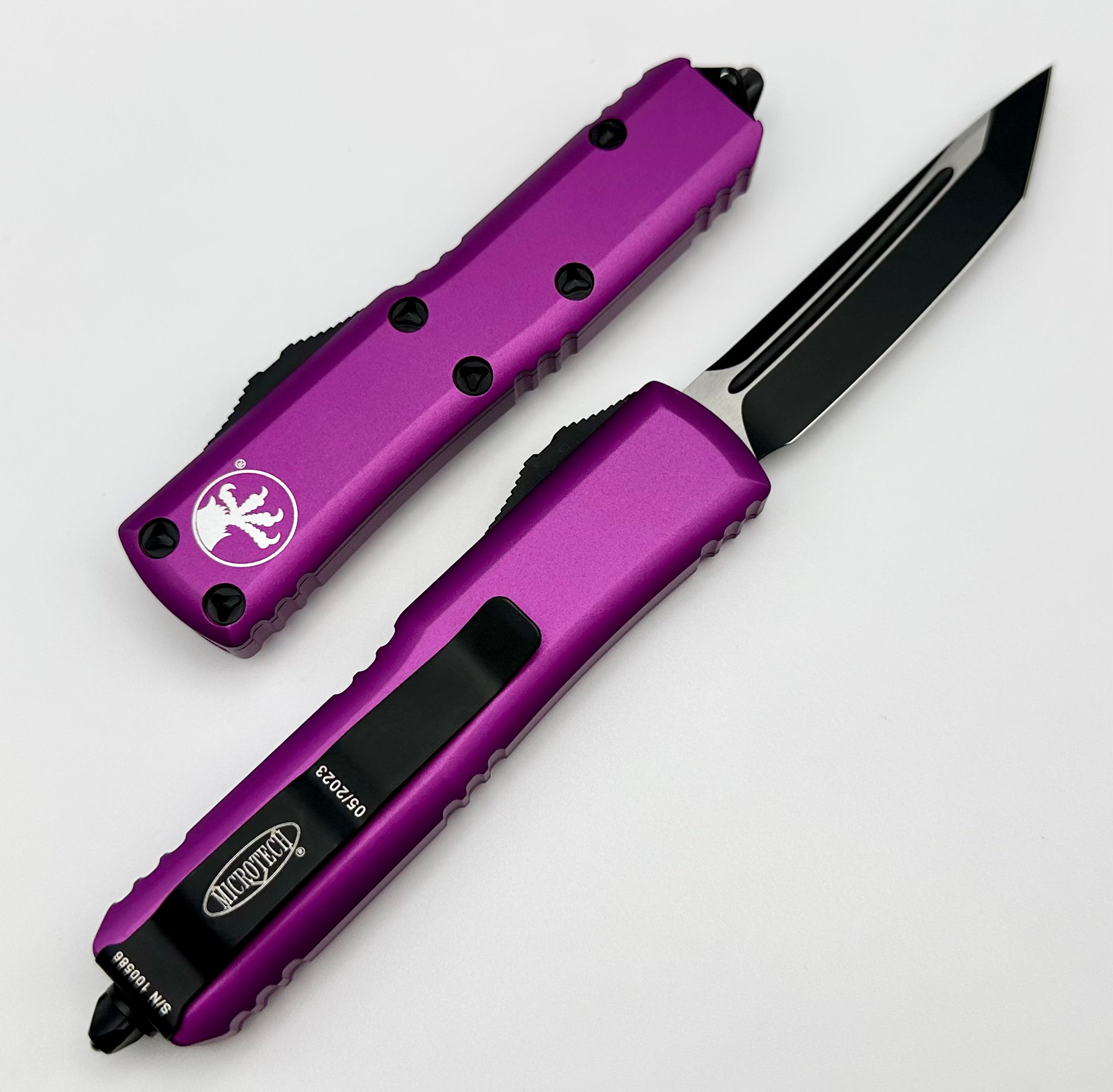 Microtech UTX-85 T/E Tanto Black Standard & Violet 233-1VI