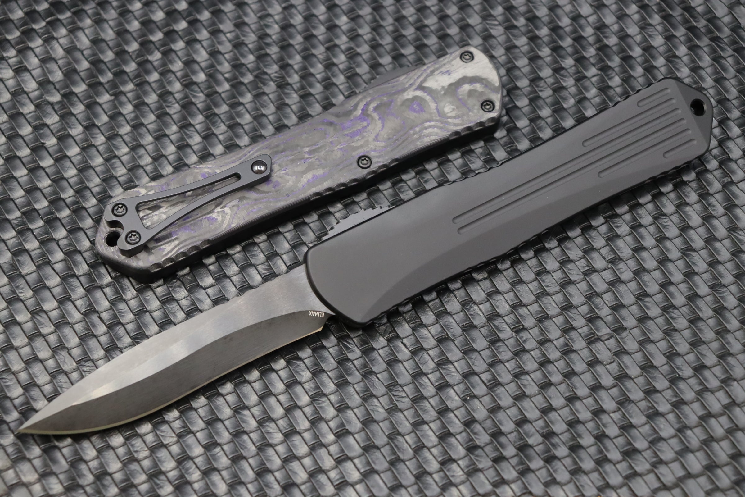 Heretic Knives Manticore X Recurve DLC & Purple Camo Carbon H033-6A-PUCF