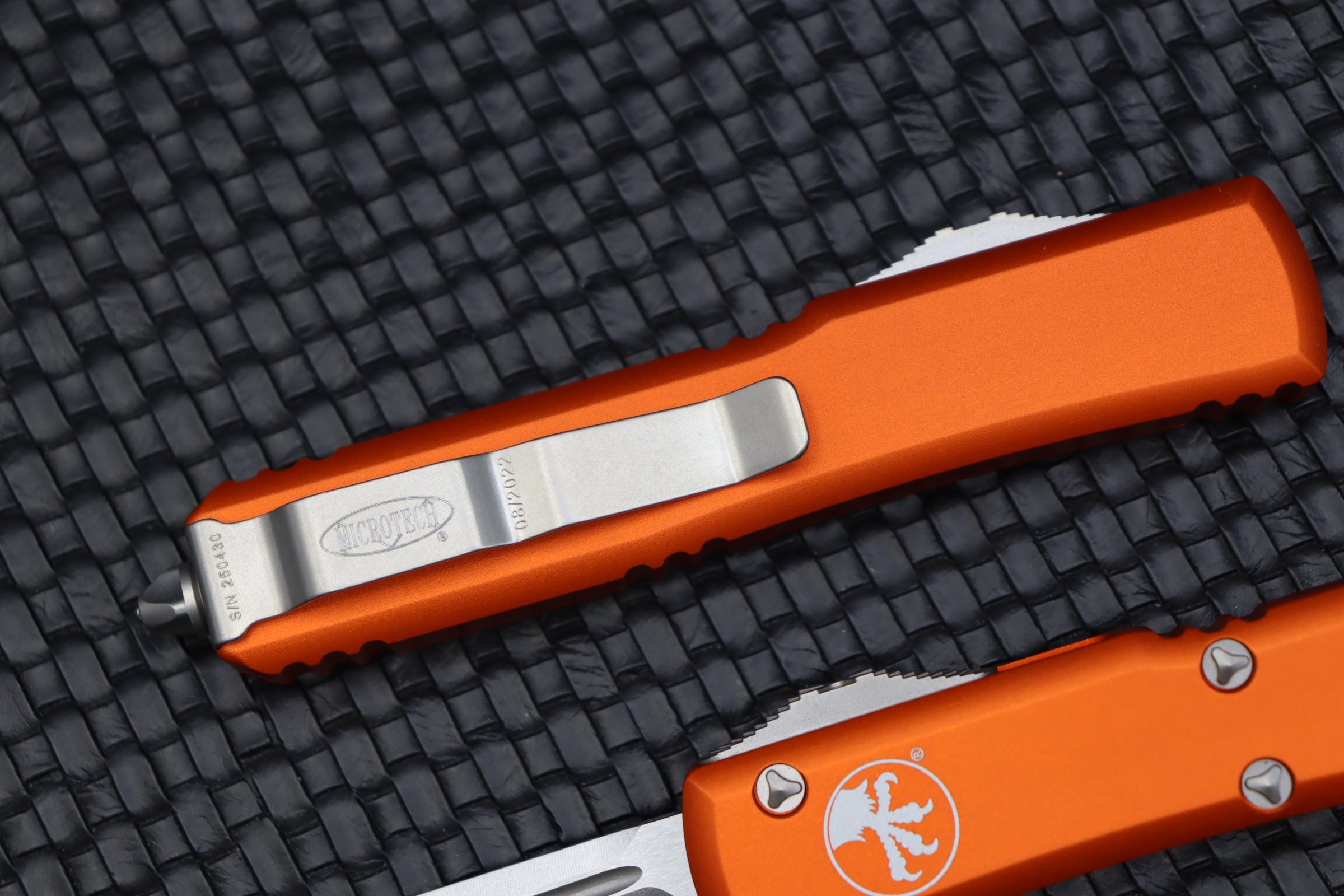 Microtech Ultratech Tanto Stonewash Standard & Orange 123-10OR