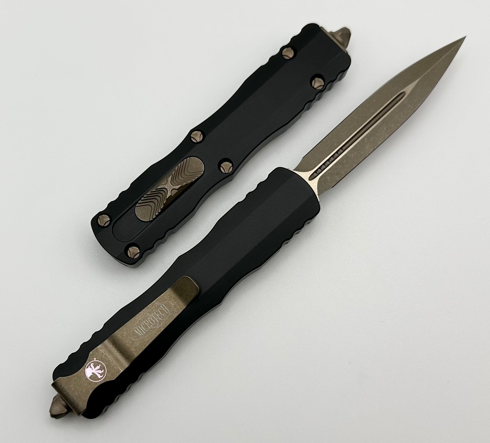 Microtech Dirac Black & Double Edge Bronze Apocalyptic 225-13AP