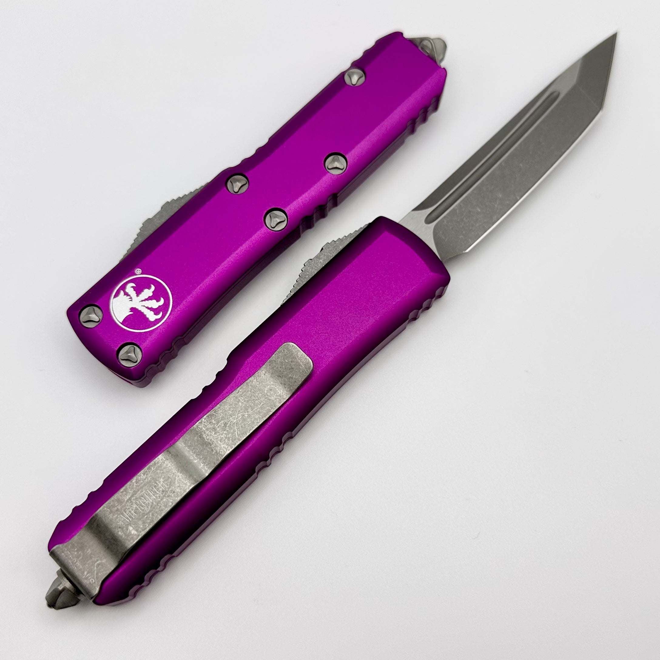 Microtech UTX-85 Tanto Apocalyptic Standard & Violet 233-10APVI