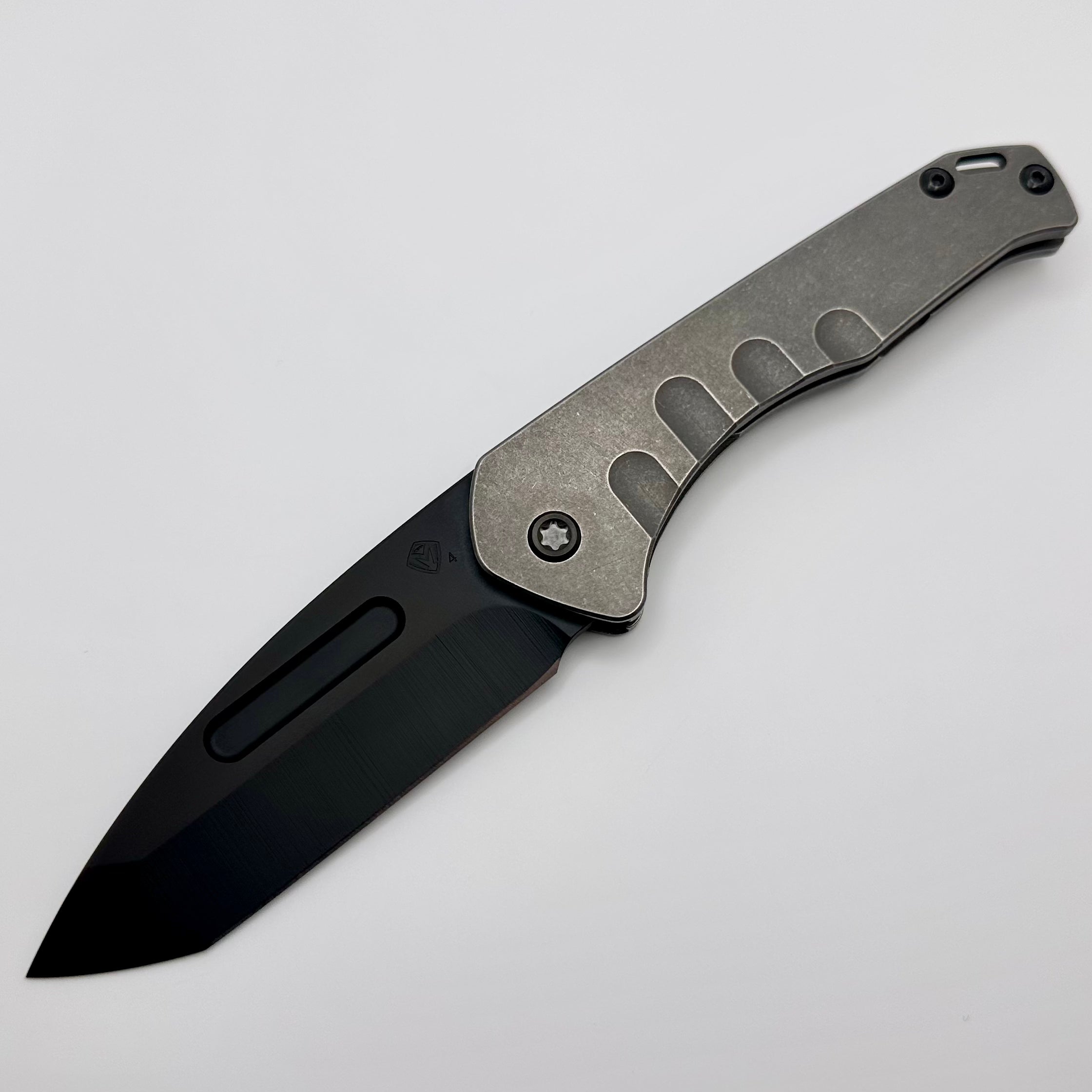 Medford Praetorian Slim Old School Tumbled Handle & PVD S45VN Tanto w/ PVD Hardware/Clip