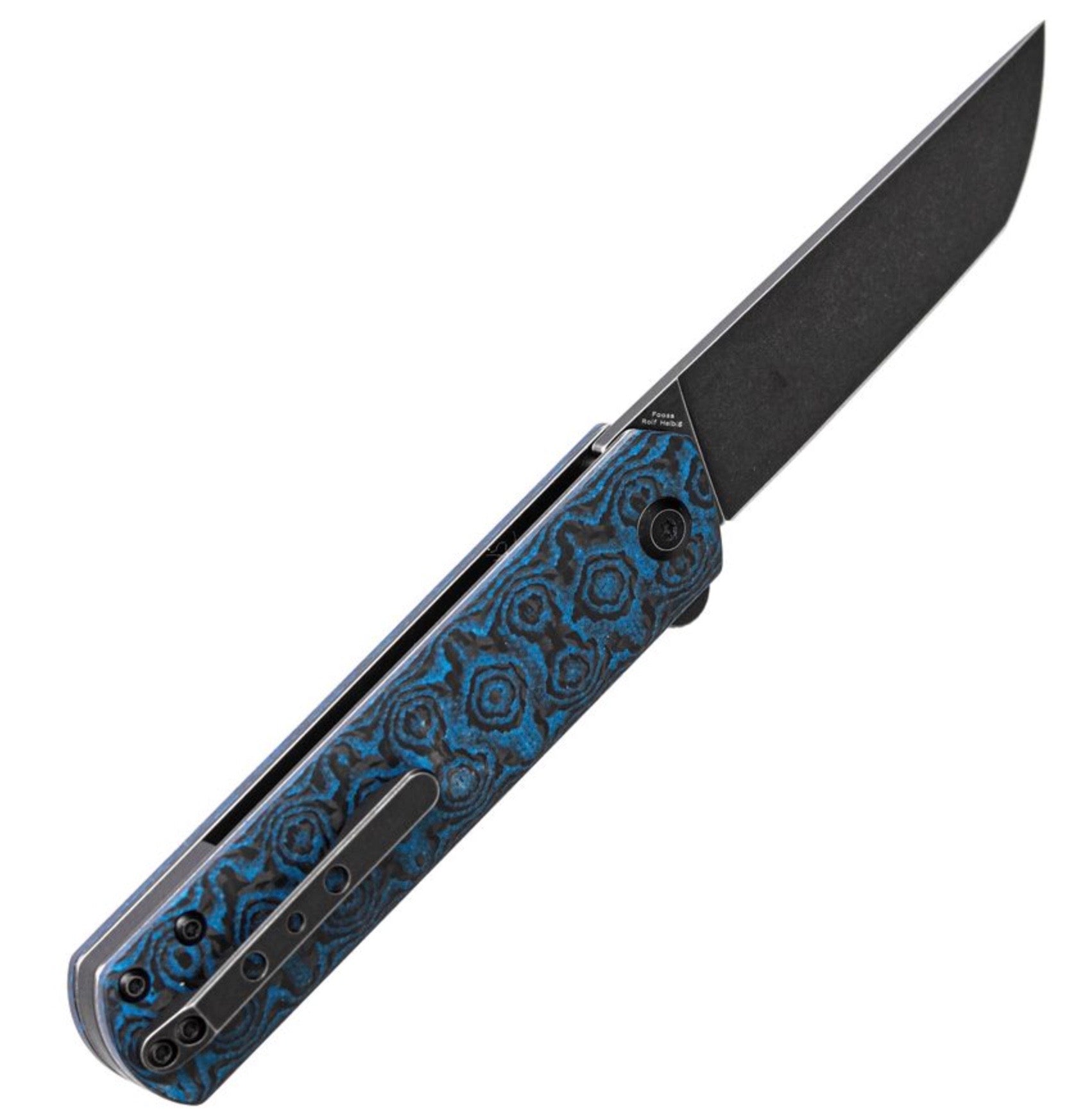 Kansept Knives Foosa Blue/Black Carbon Fiber & 154CM Linerlock T2020T7