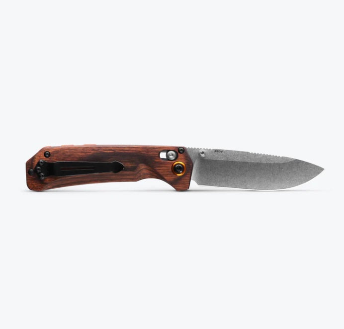 Benchmade Grizzly Creek Stabilized Wood Handles w/ Drop Point S30V 15062