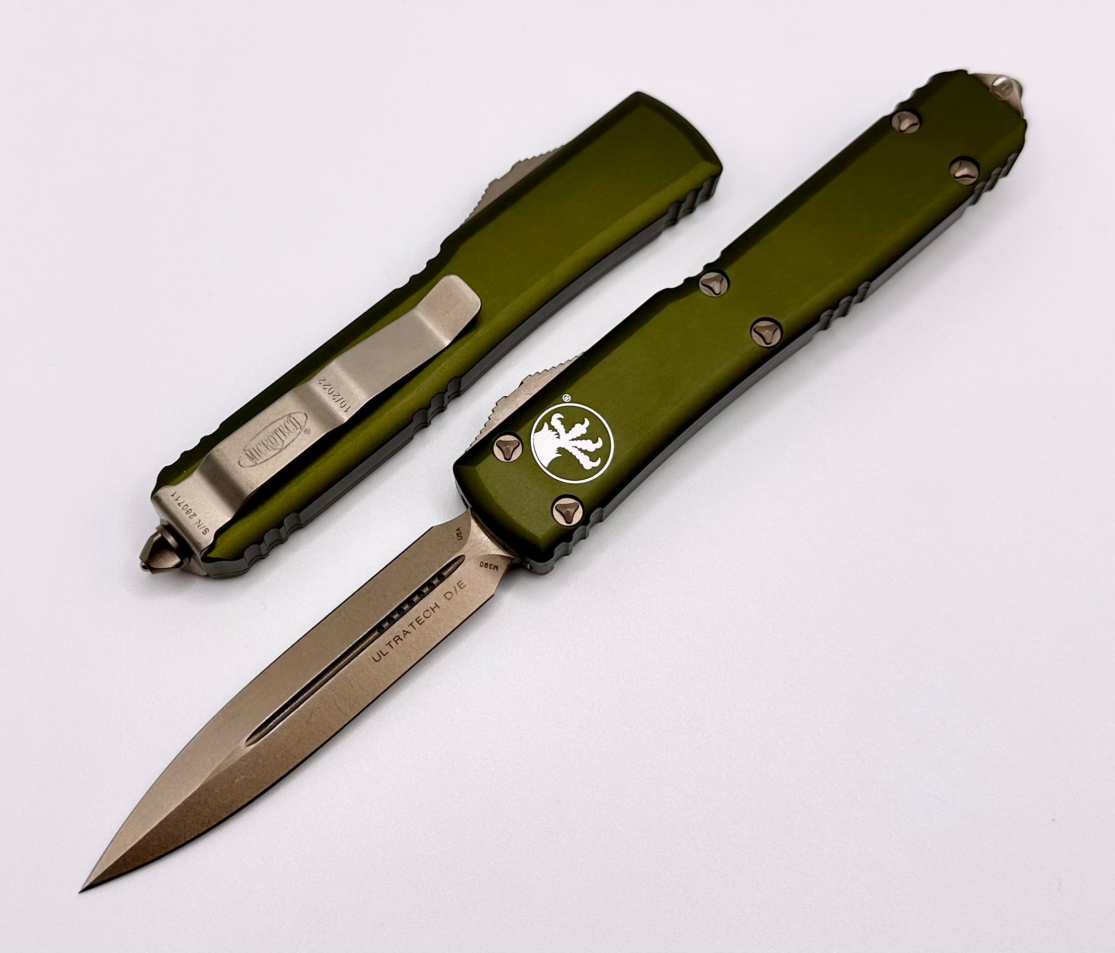 Microtech Ultratech w/ Double Edge Bronze & OD Green 122-13OD