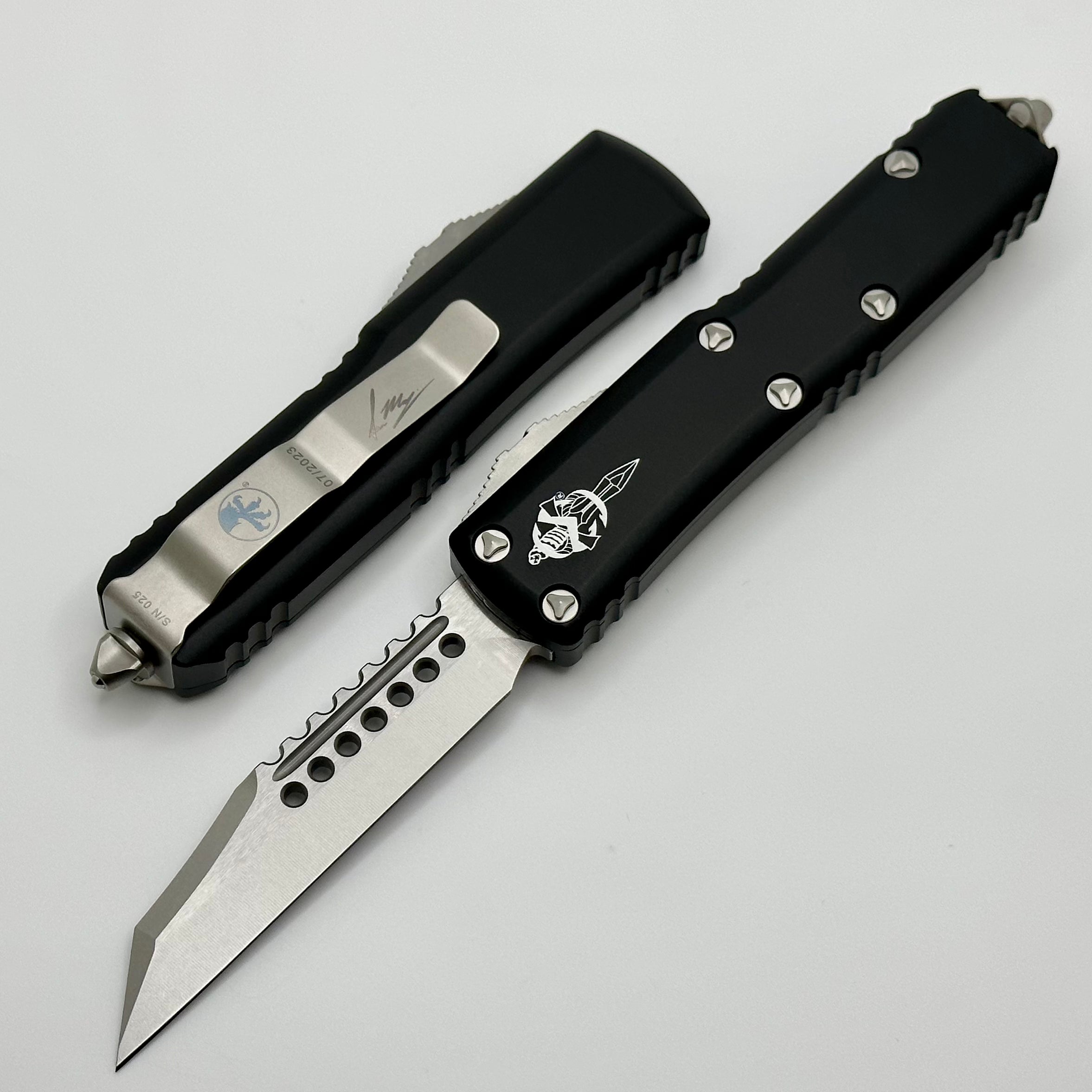 Microtech UTX-85 Warhound Stonewash Standard & Black 719W-10S