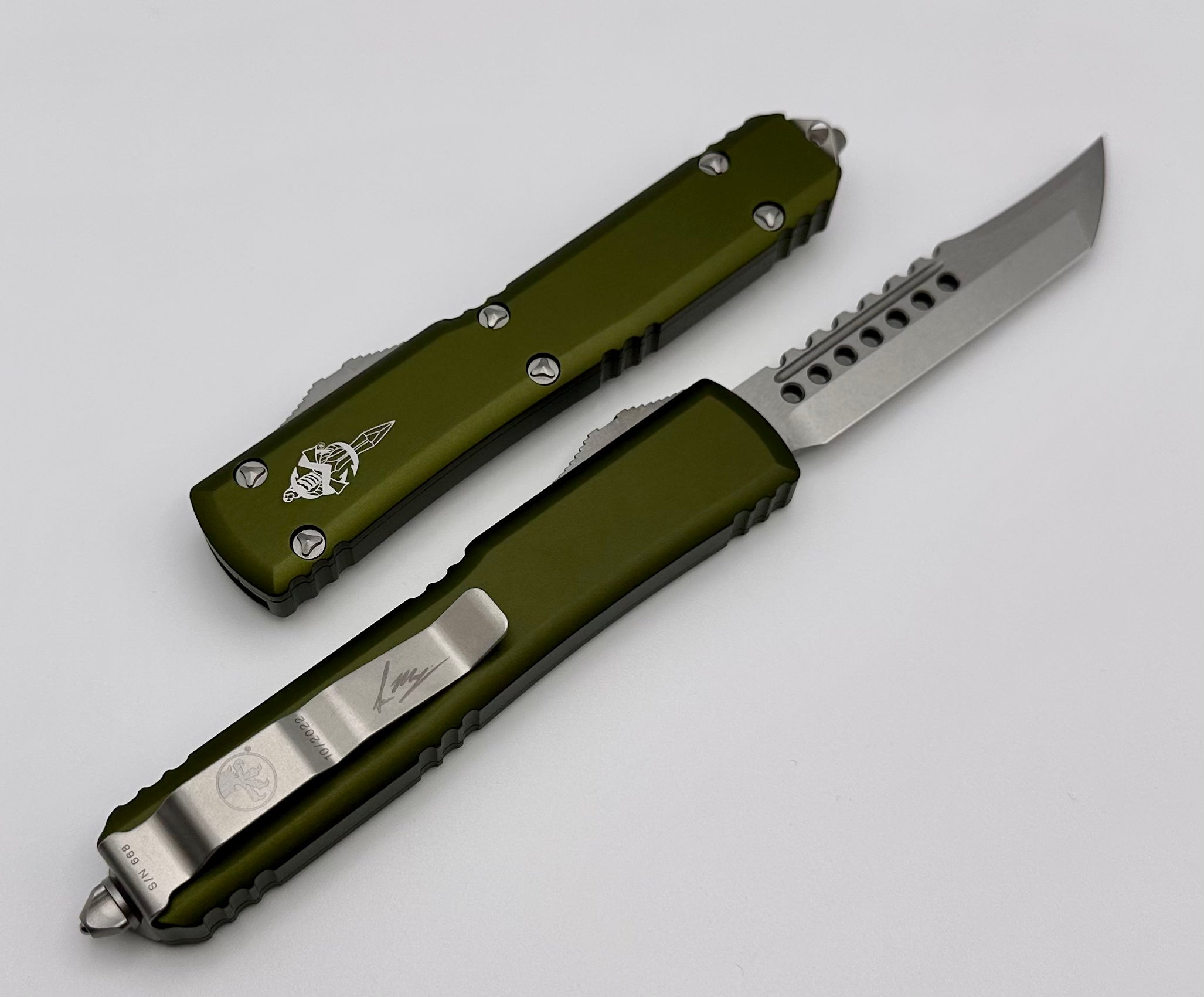 Microtech Ultratech Hellhound Stonewash Standard & OD Green 119-10ODS