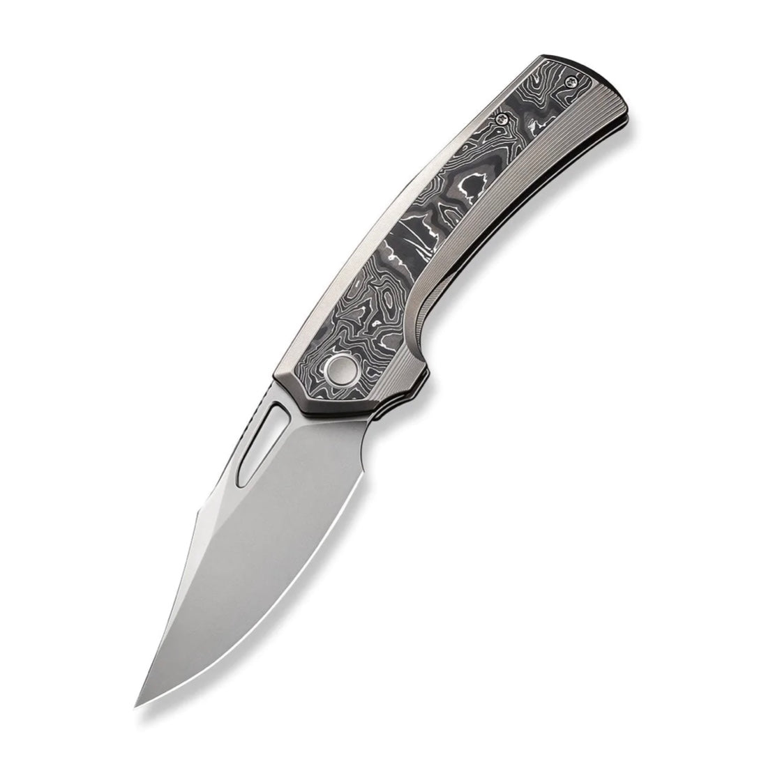 We Knife Nefaris Titanium w/ Aluminum Foil Carbon Fiber & Polished Bead Blasted 20CV WE22040F-2