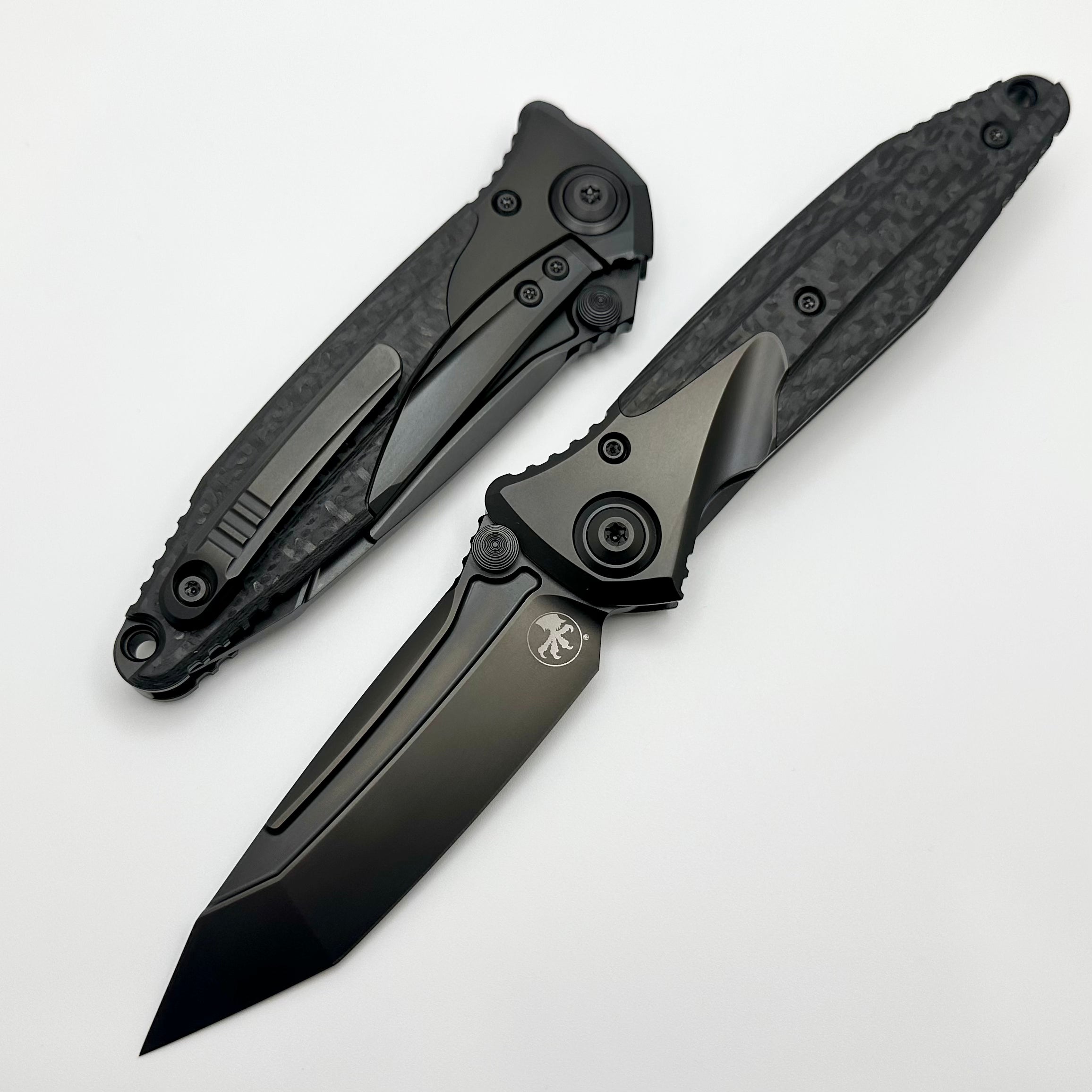 Microtech Knives Socom Bravo DLC Tanto & Carbon Fiber 261-1DLCTCFTI