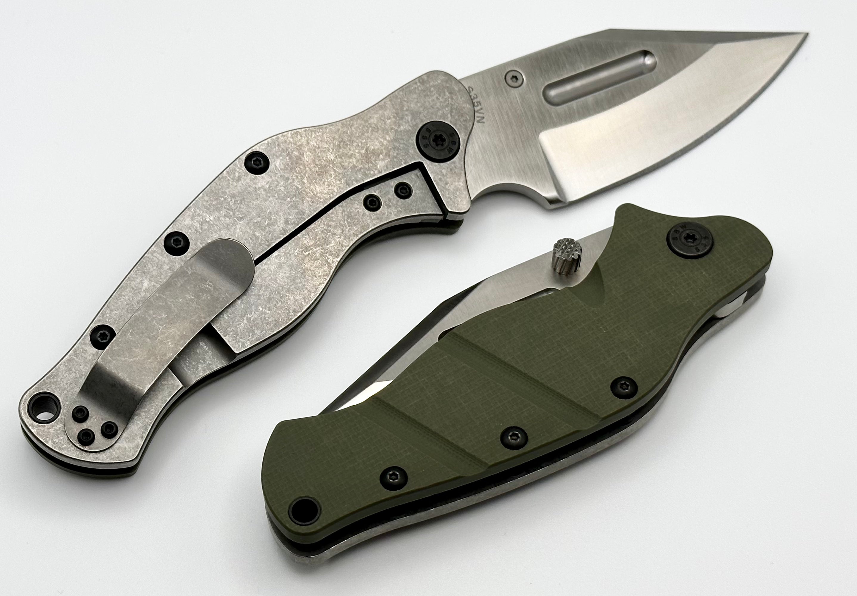 Sniper Bladeworks LPC OD Green G-10 & Satin S35VN LPCODGSAT