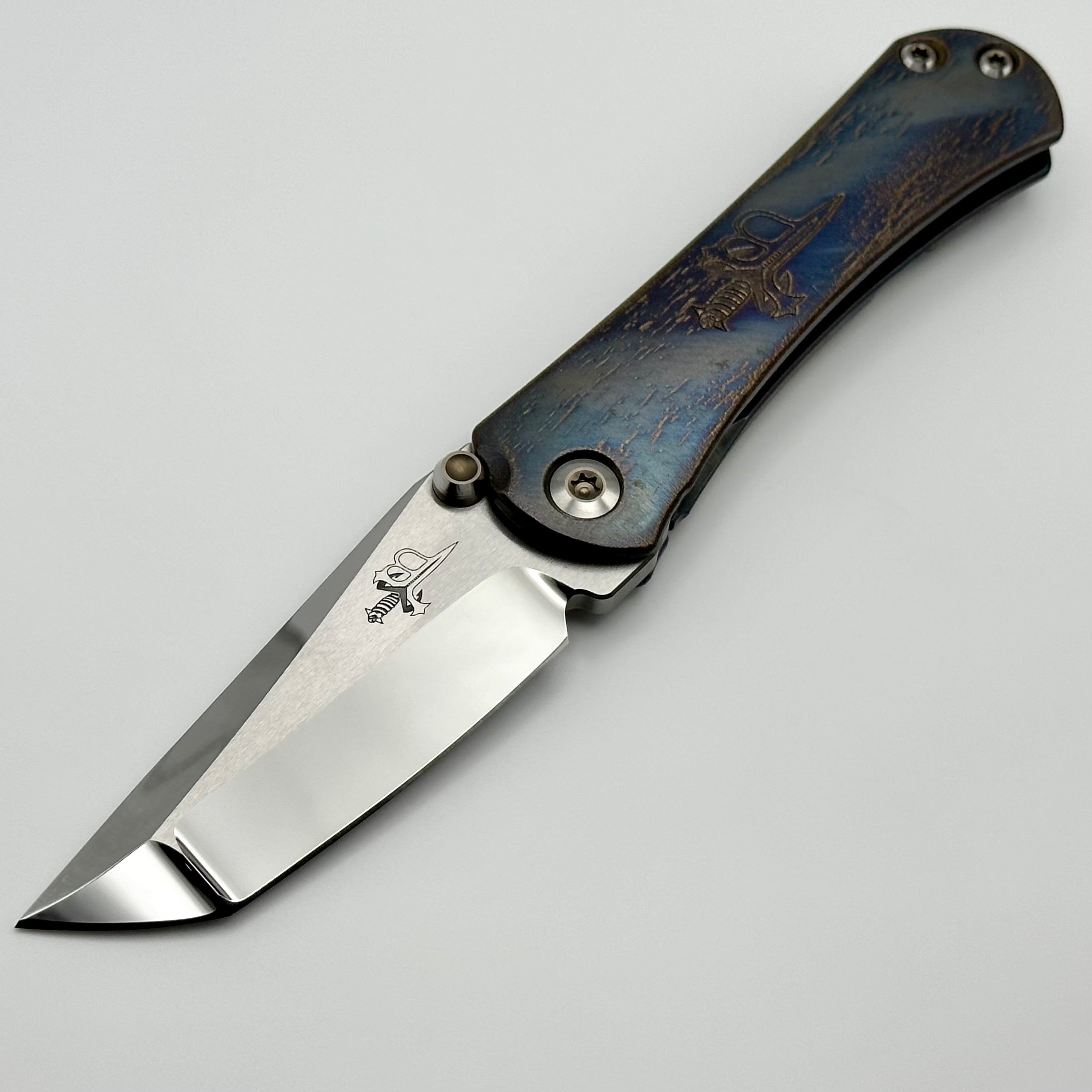 Marfione Custom Knives & Borka Blades SBTF Mirror M390 & Joint Logo Cosmic Scales Pre Owned