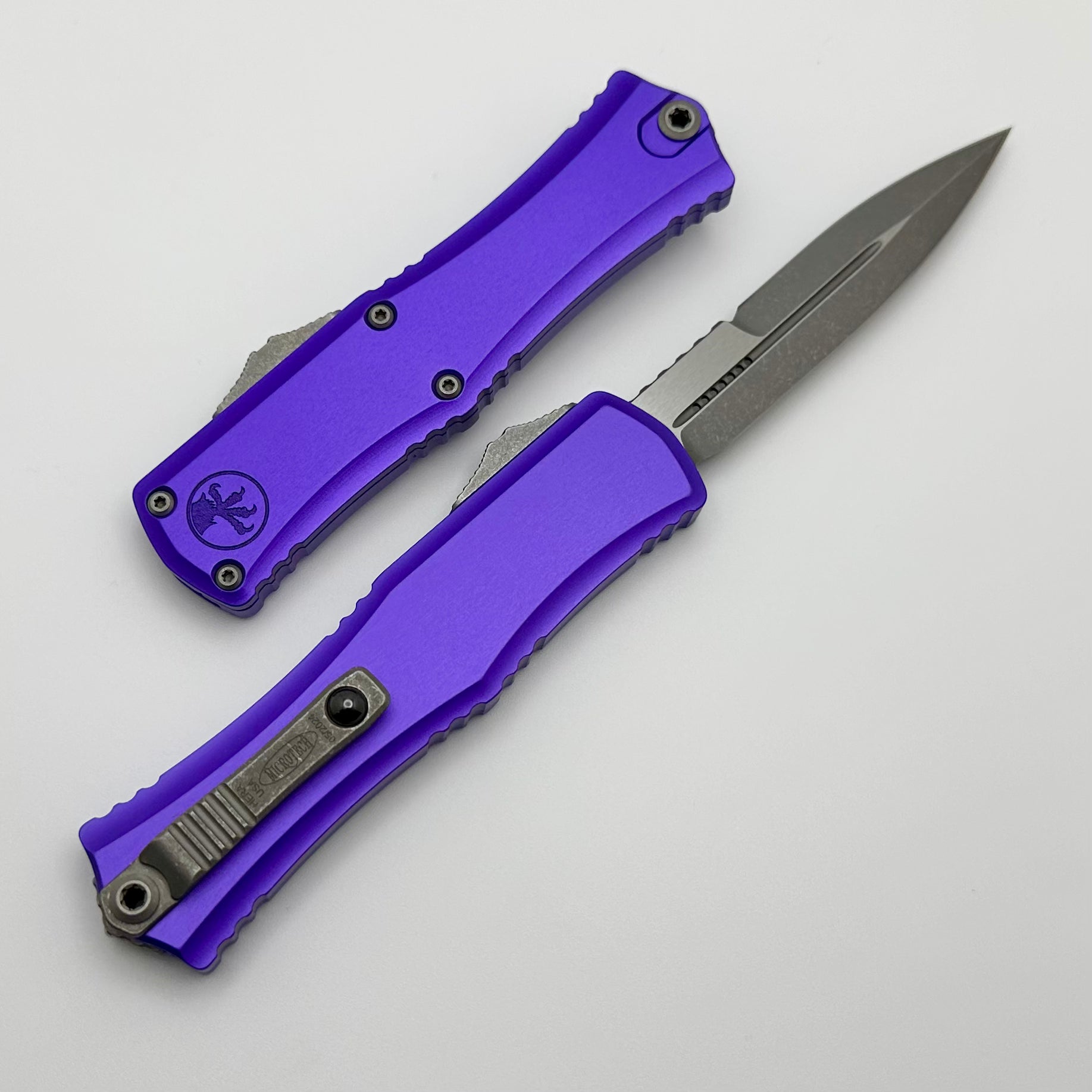 Microtech Knives Mini Hera Apocalyptic Bayonet M390MK w/ Purple Handle 1701M-10APPU