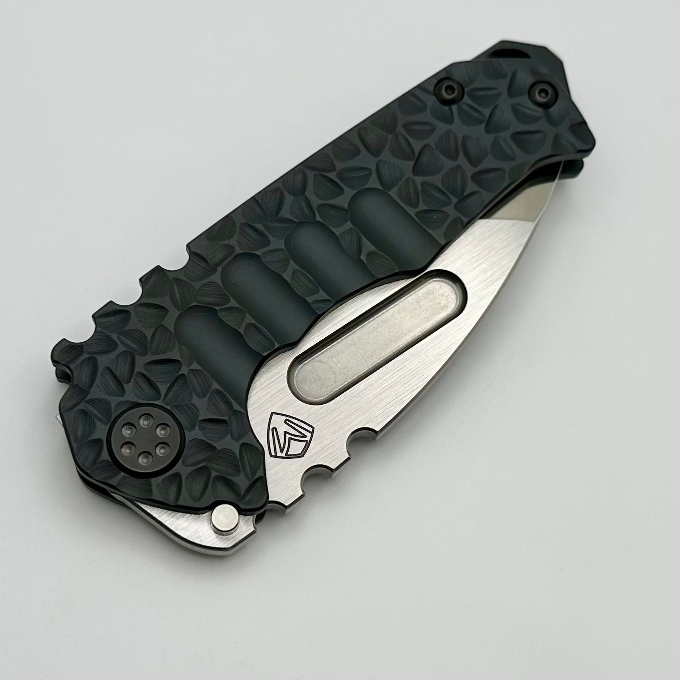 Medford Praetorian Genesis T DLC Peaks & Valleys Handles w/ Black Hardware & Satin S45VN Tanto