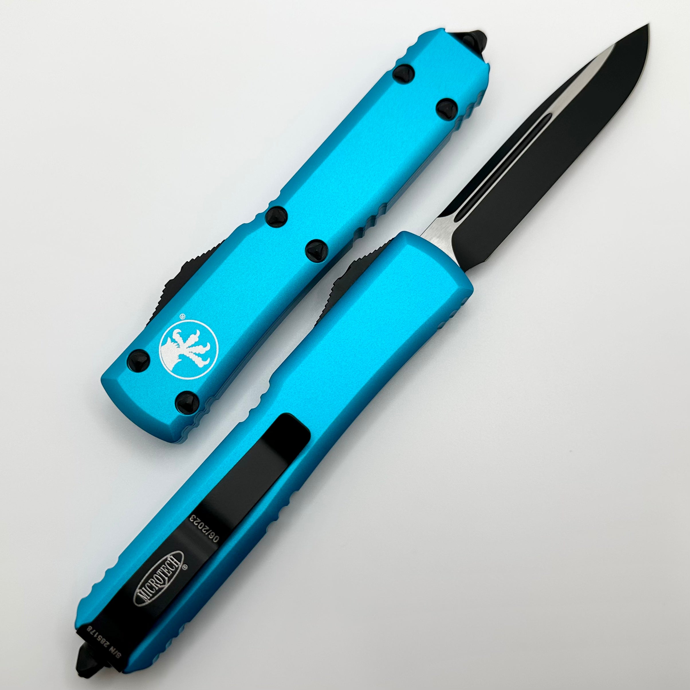 Microtech Ultratech Black Single Edge & Turquoise 121-1TQ