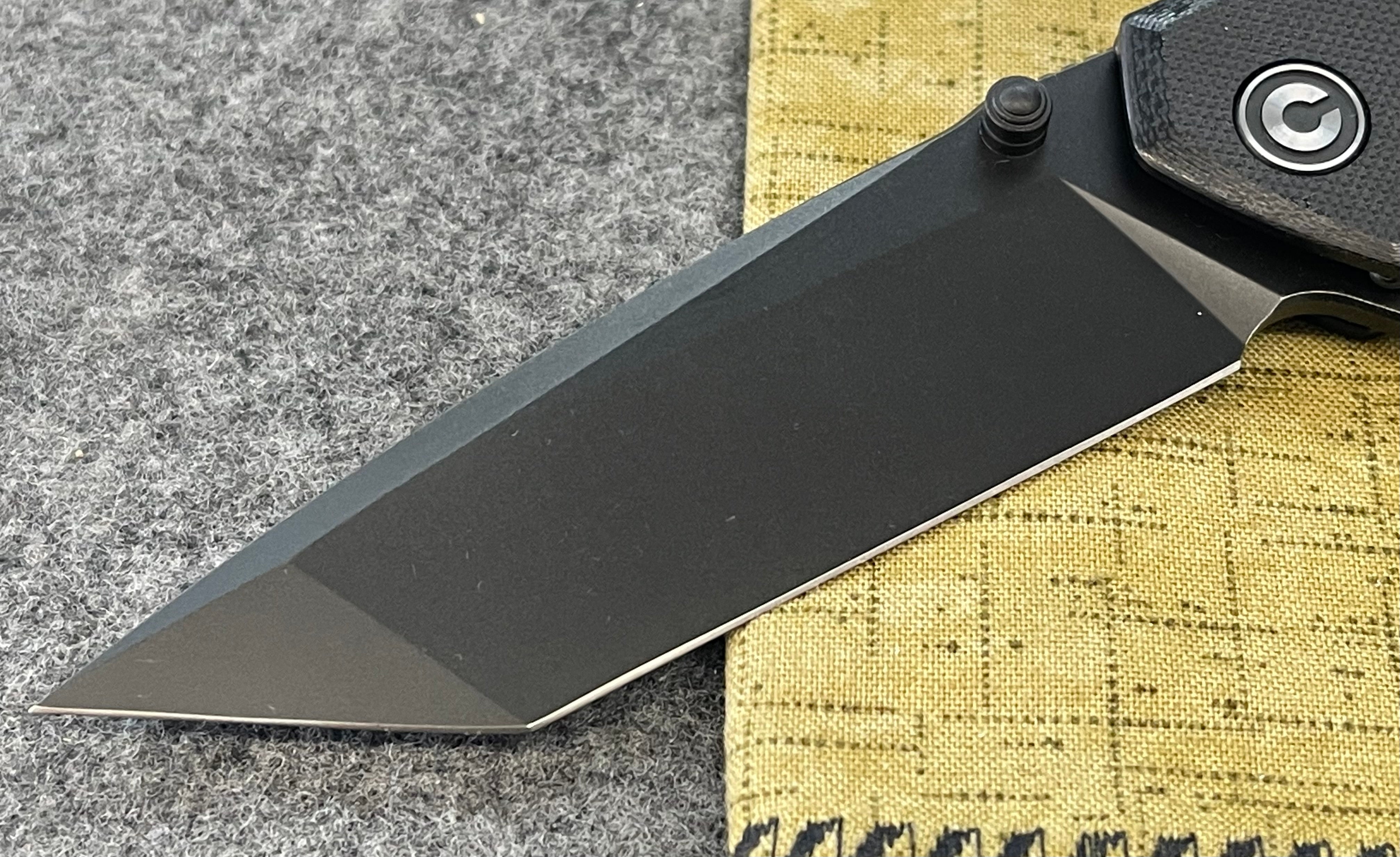 Civivi Brazen Flipper Knife Black G10 Handle (3.46 Black Stonewashed D2 ) C 2023C