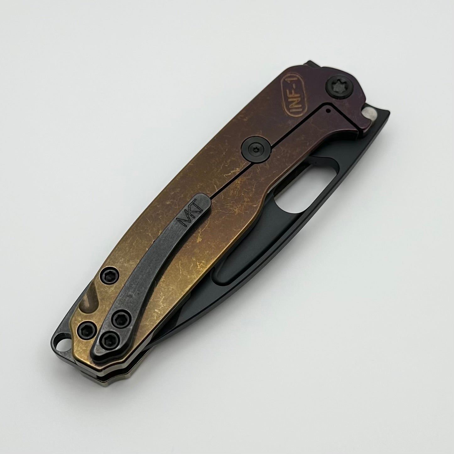 Medford Knife Infraction DLC S45 & Bronze/Violet Fade Handles w/ Black Hardware