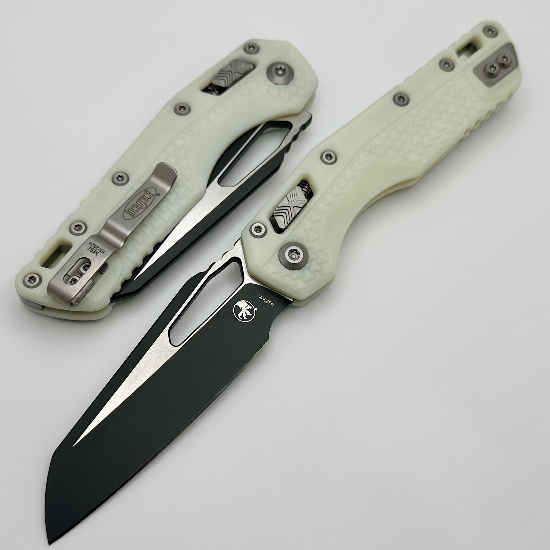 Microtech Knives MSI RAM LOK White Polymer & Black M390MK 210T-1PMWH