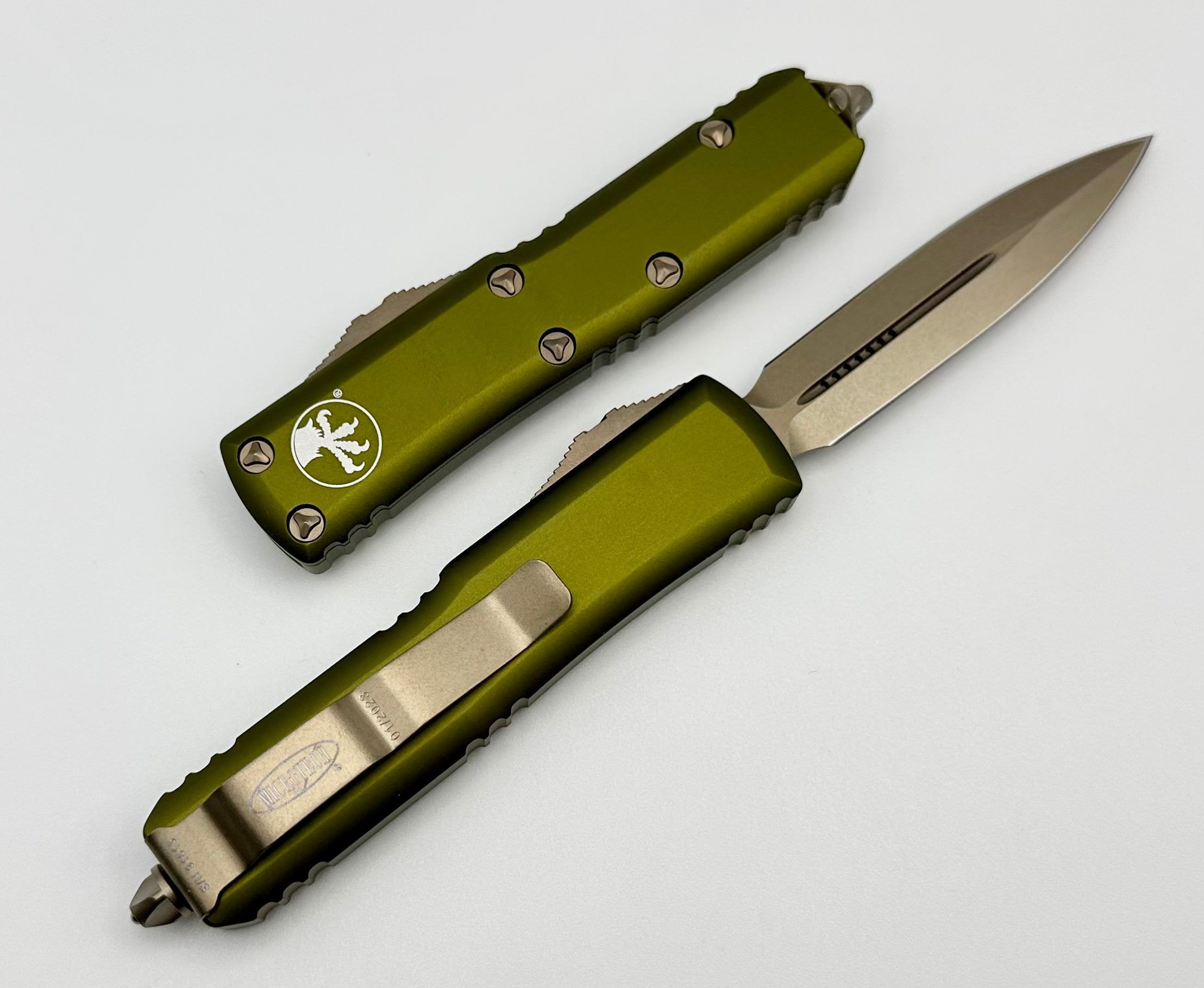 Microtech UTX-85 Double Edge Bronze & OD Green 232-13OD