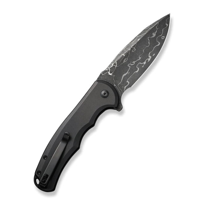 Civivi Praxis Flipper Black Aluminum & Damascus C18026E-DS1