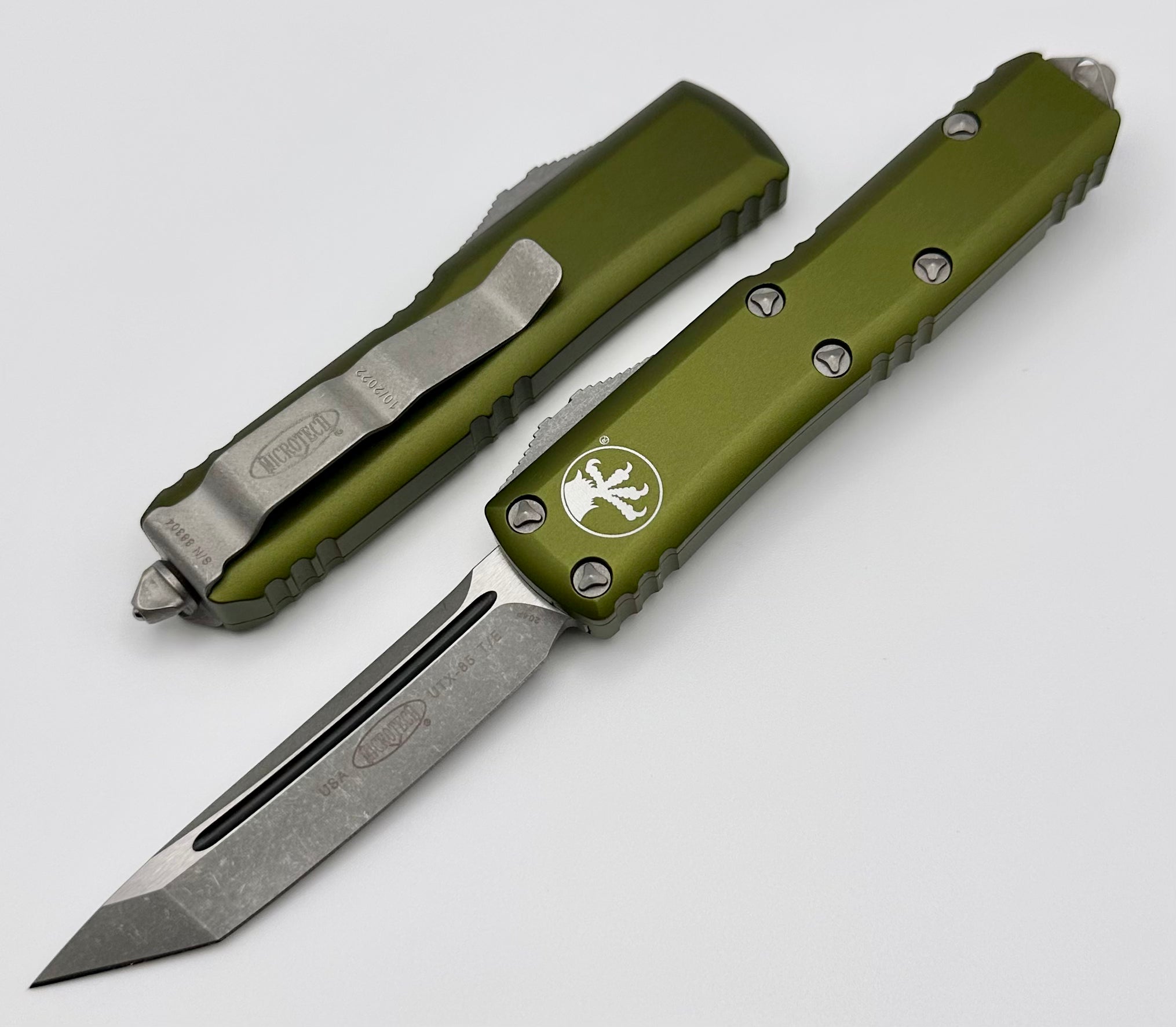 Microtech UTX-85 Tanto T/E Apocalyptic Standard & OD Green 233-10APOD