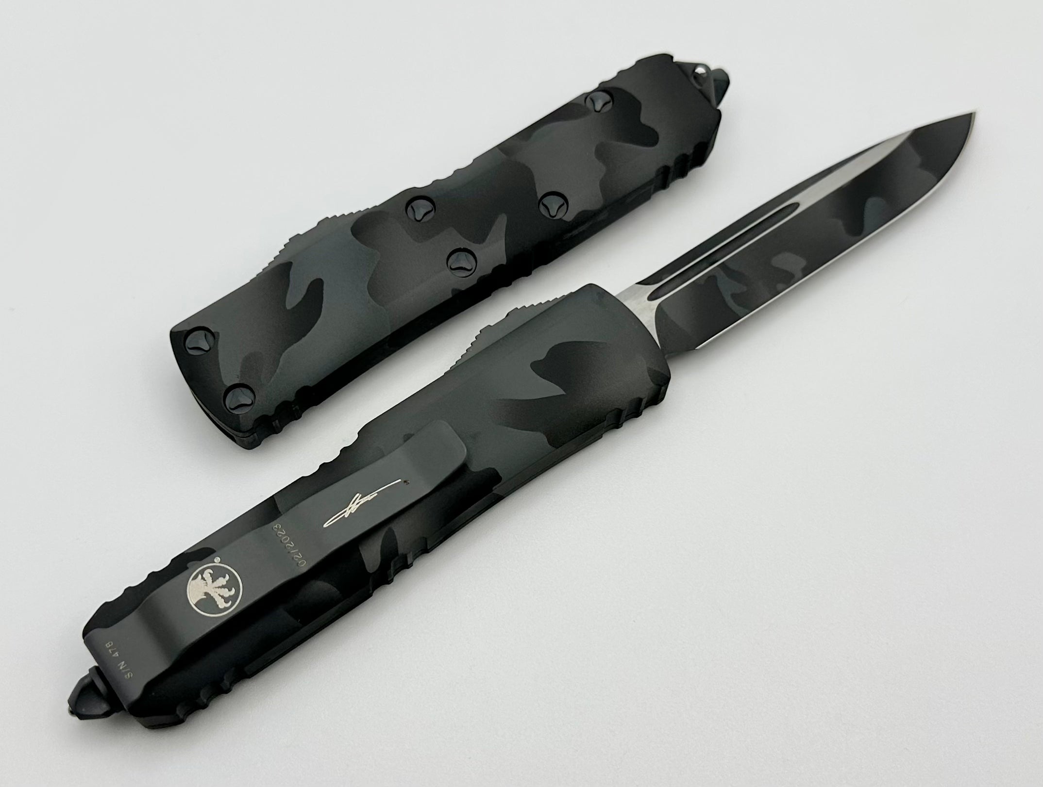 Microtech UTX-85 Urban Camo Single Edge 231-1UCS