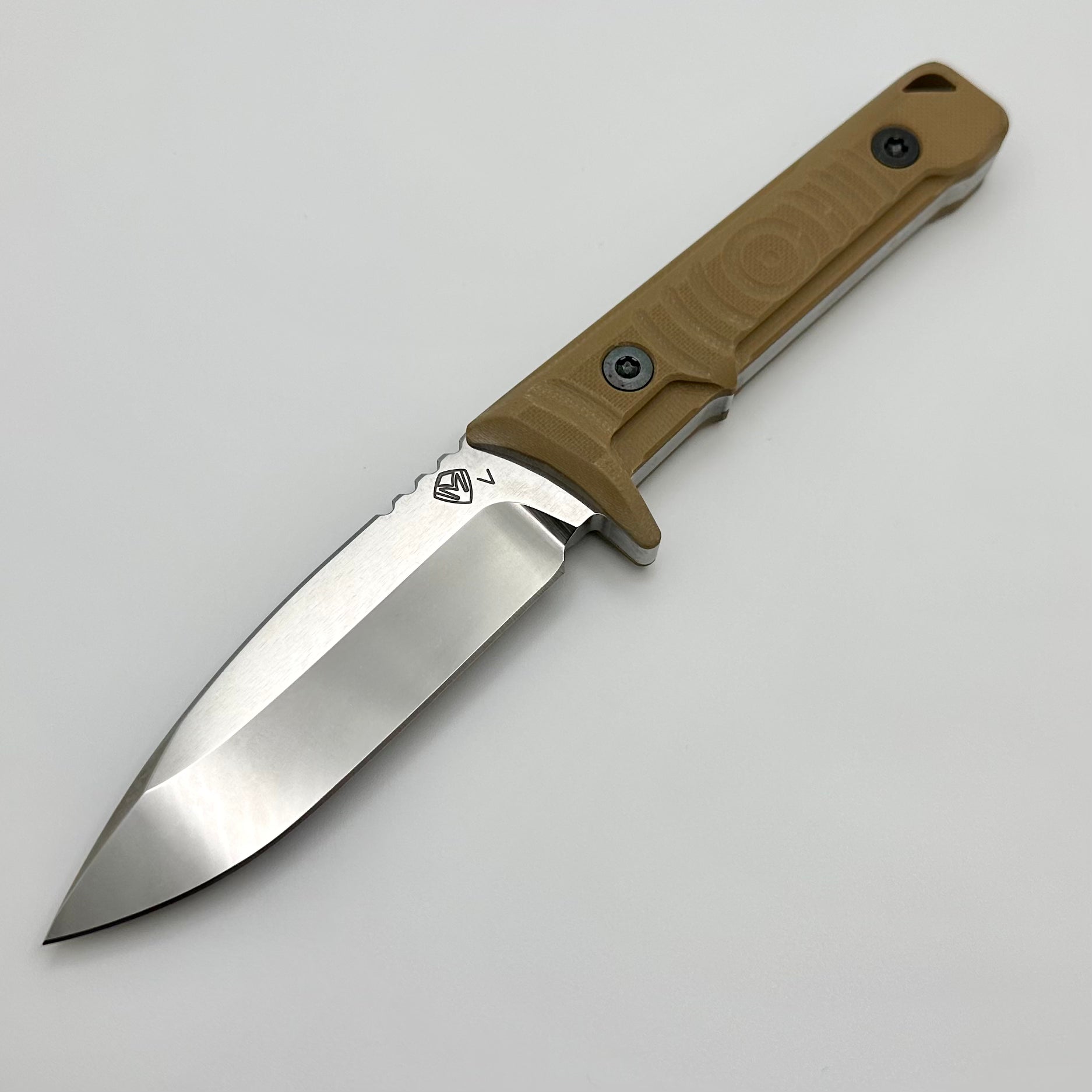 Medford Mizuchi Coyote & Tumbled Polished 20CV Fixed Blade