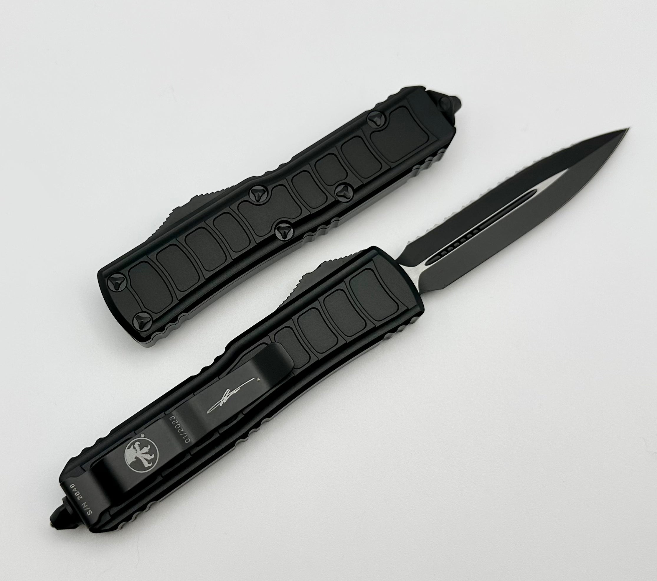 Microtech UTX-85 2 Stepside Double Edge Full Serrated Signature Series Tactical Standard 232II-3TS