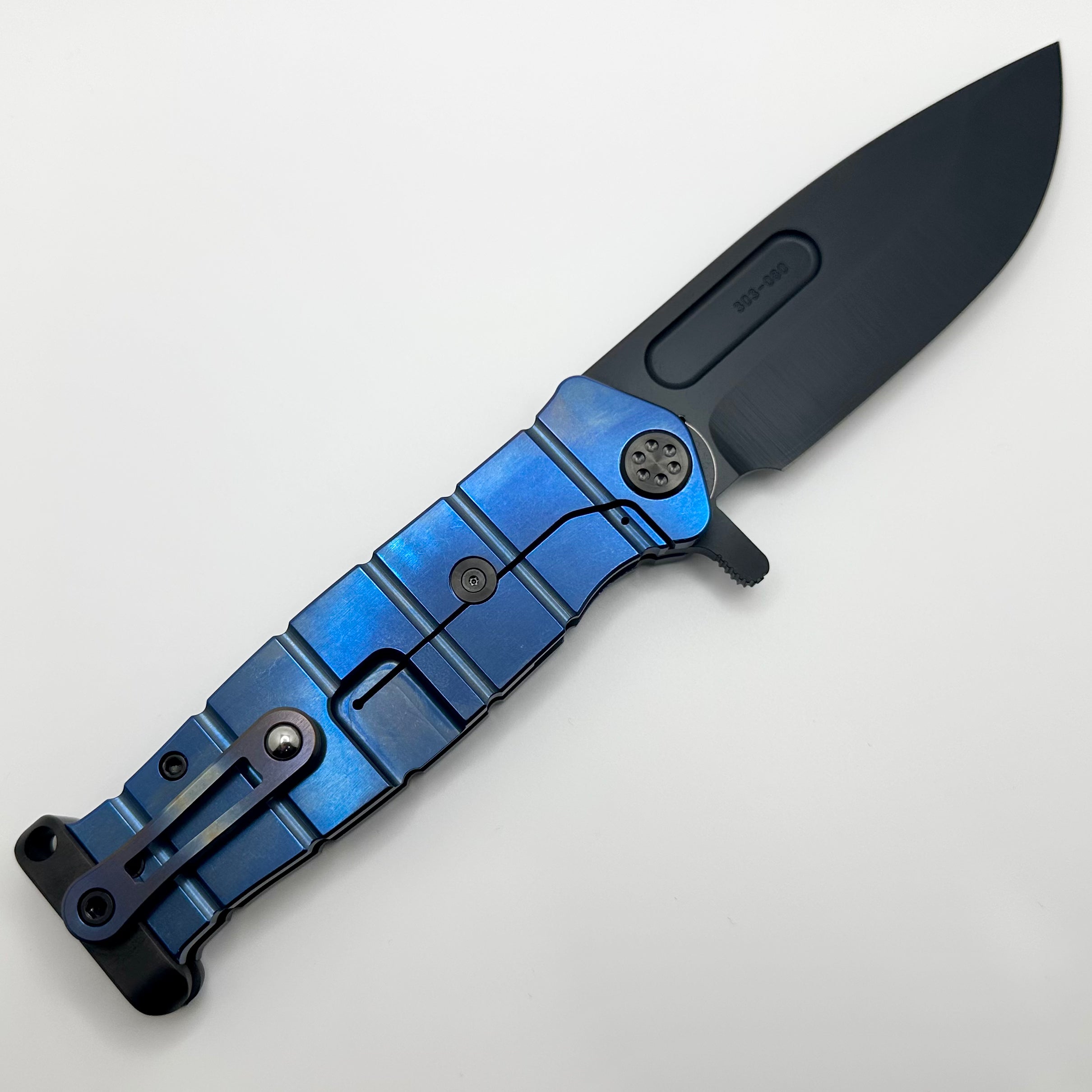 Medford Knife Fighter Flipper USMC S45VN PVD & Faced/Flamed Galaxy Handles w/ PVD Hardware