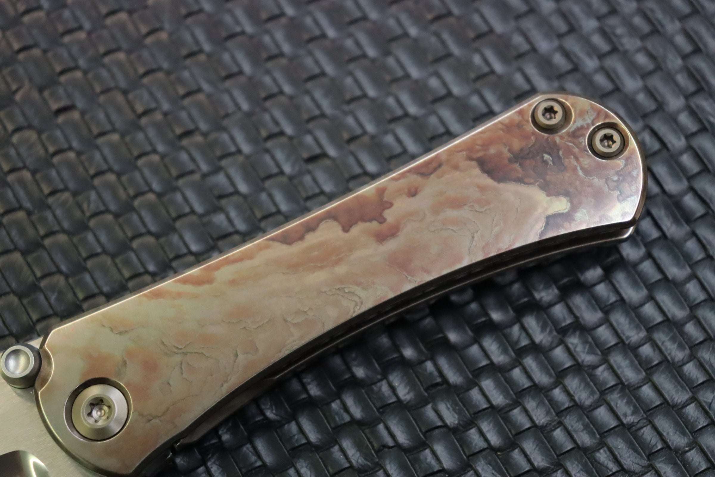 Marfione Custom Knives & Borka Blades Collaboration SBTF Diamond Finished M390 Blade & Bloodwash Scales