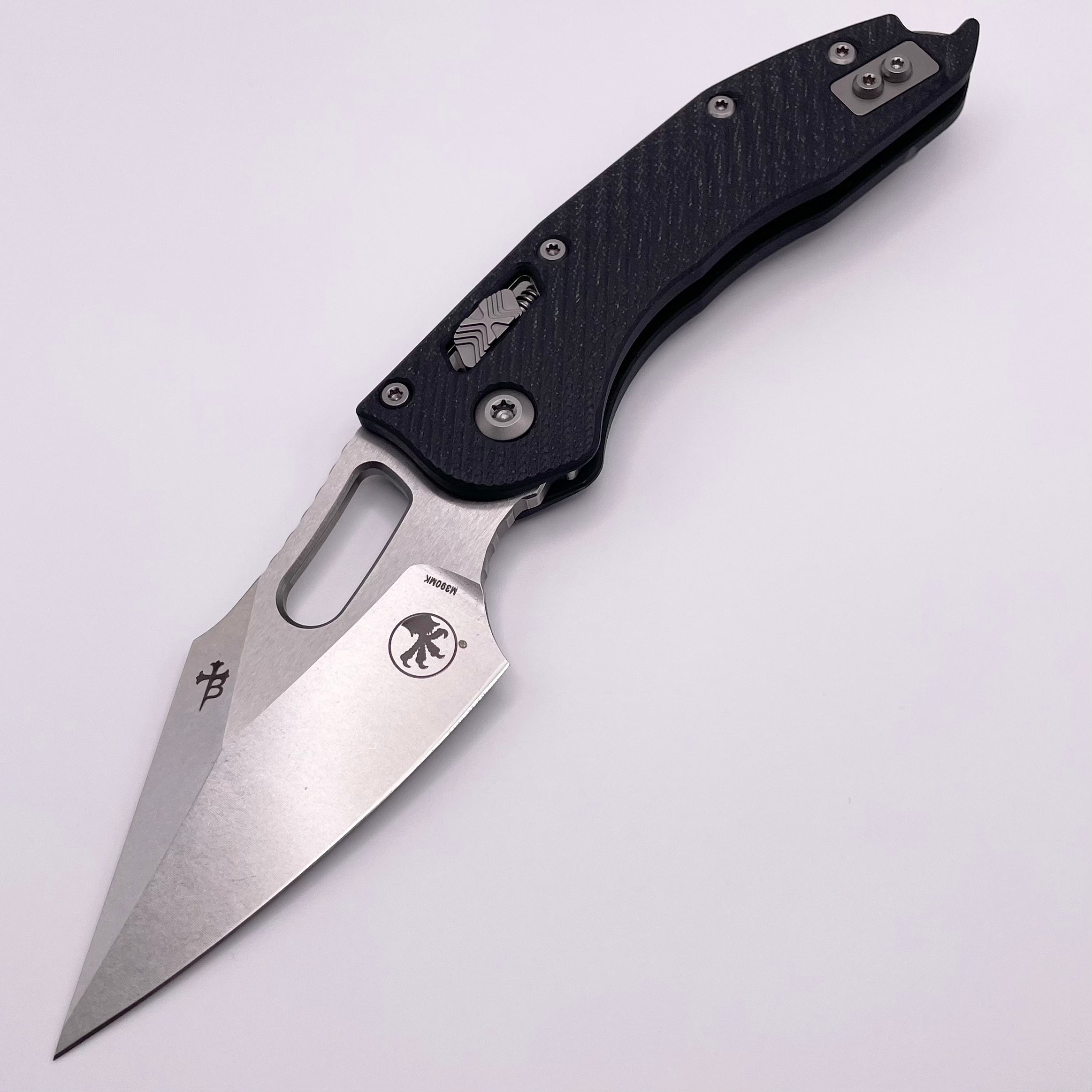 Microtech Knives Manual Stitch RAM LOK Fluted Black G-10 & M390MK 169RL-10FLGTBK Pre Owned