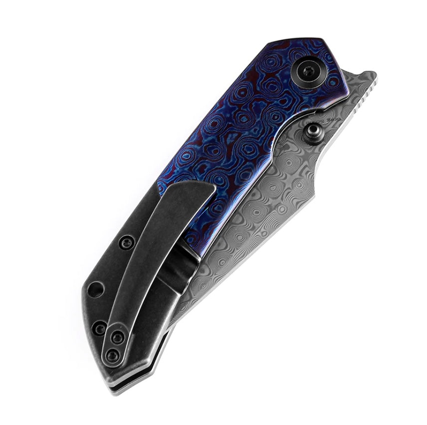 Kansept Knives Fenrir Damascus & Black Stonewash w/ Timascus K1034A8