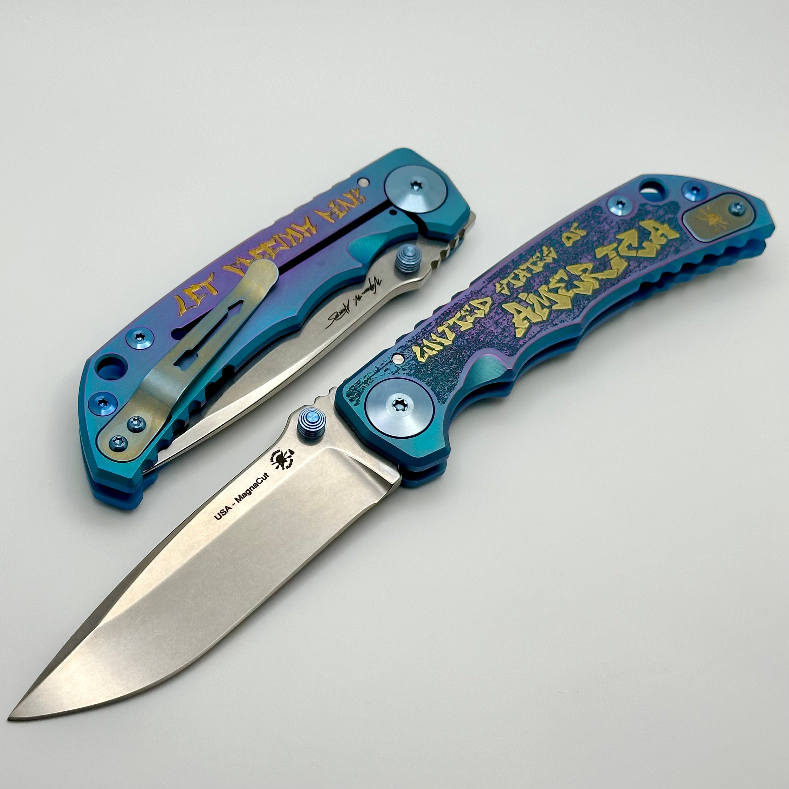 Spartan Blades Harsey Folder 2024 Special Edition USA Let Freedom Ring Graffiti SF5GRAF