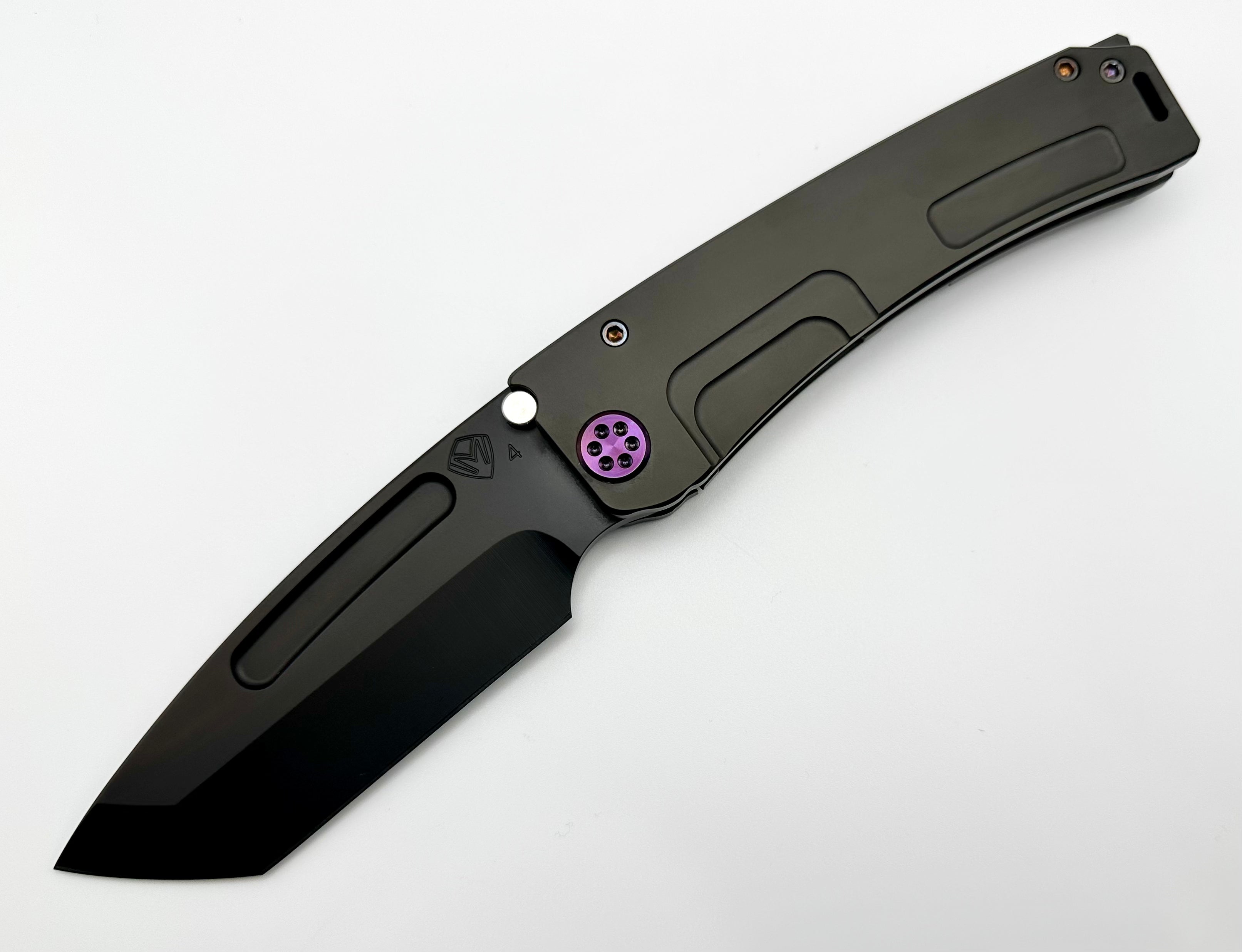 Medford Marauder H Tanto S45 PVD w/ PVD Handles & Violet Hardware/Clip