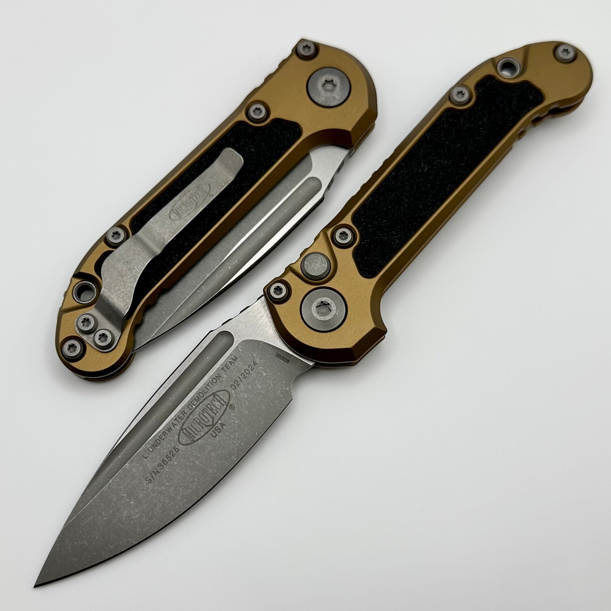 Microtech Knives LUDT Gen III Apocalyptic Drop Point w/ Tan Handle 1135-10APTA